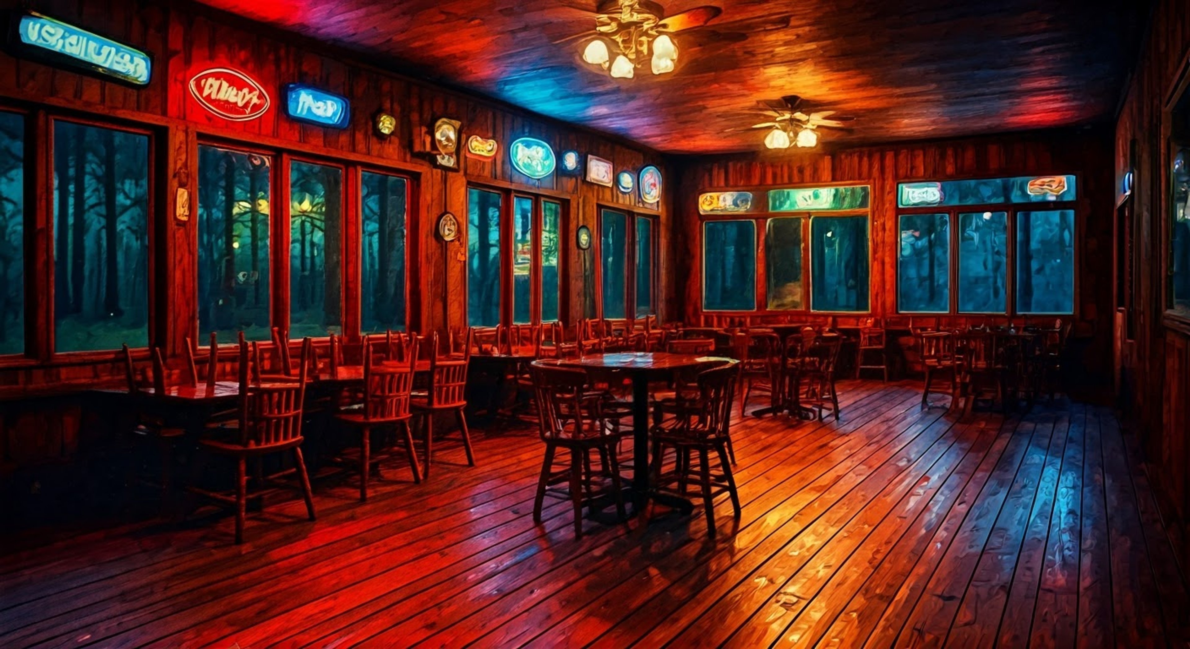 You find yourself helping Sam close up Merlotte's one sultry Louisiana evening when strange noises from the woods catch both your attention. Sam's protective instincts kick in as he shifts seamlessly between his human and canine forms, investigating the disturbance while keeping you close. The night promises both danger and excitement as you discover what lurks in the darkness beyond the bar's familiar walls.