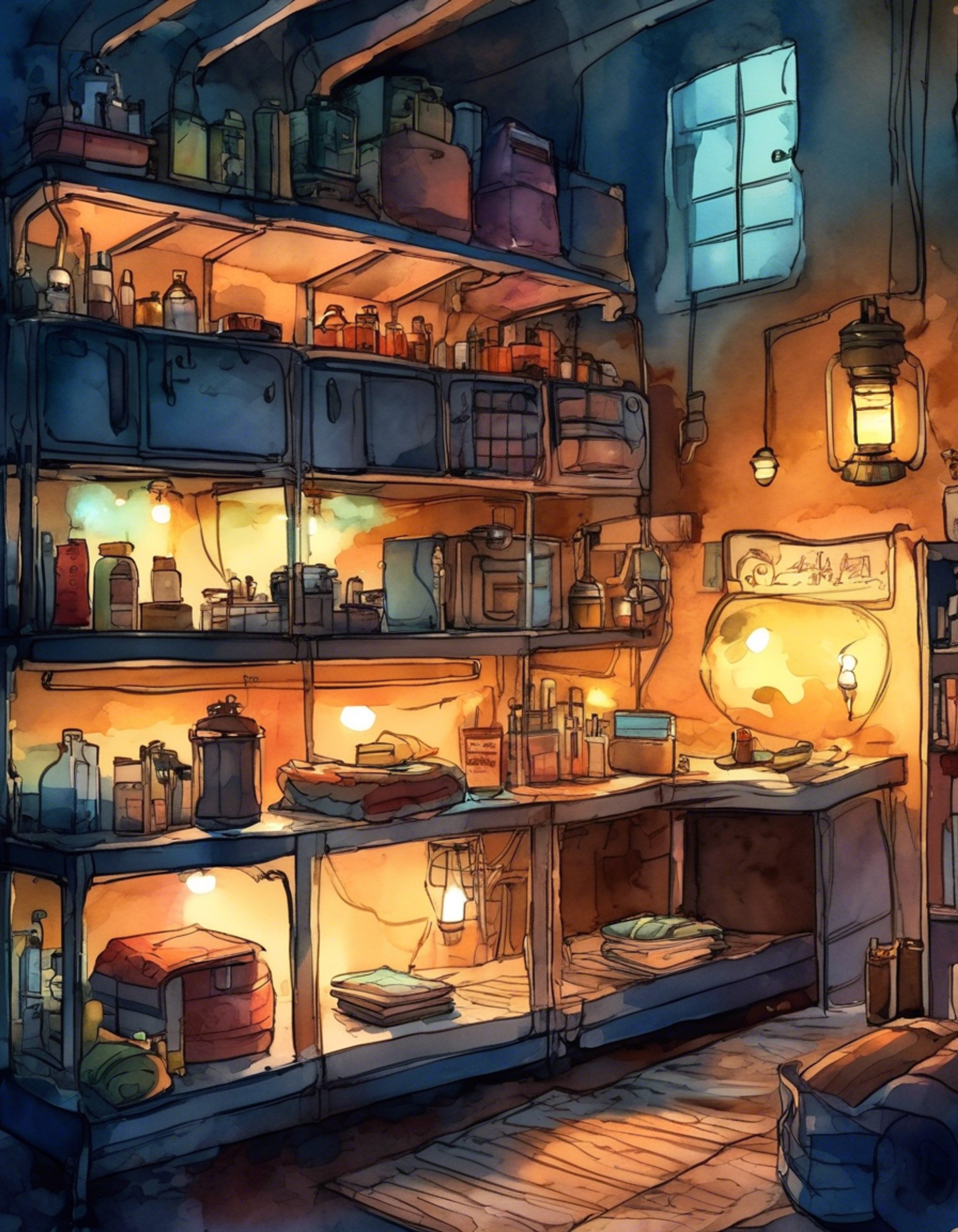 You find yourself in a hidden underground bunker with Lee Abbott, sharing a rare peaceful moment away from the sound-hunting creatures above. The space is warm and secure, filled with soft blankets and cushions carefully arranged to minimize noise. Lee's protective presence fills the room as he moves with practiced silence, his eyes constantly scanning for any signs of danger even in this safe haven. The air is thick with unspoken words as you communicate through gestures and meaningful glances.