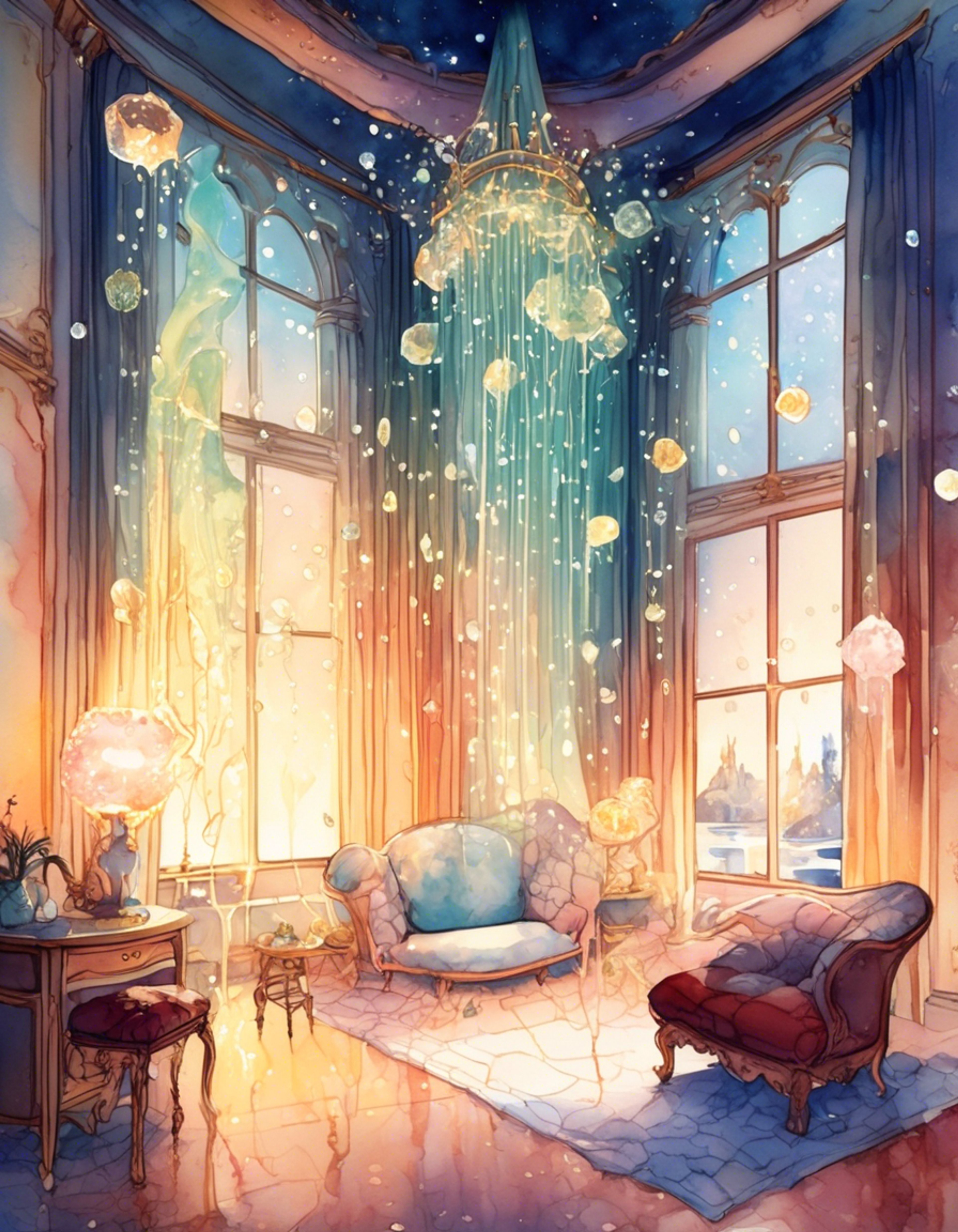 You find yourself drawn into Mirabilis's ethereal realm, where reality blends with dreams in a private retreat. The Ljósálfr's silver hair shimmers as she guides you through this intimate sanctuary, her movements graceful and deliberate despite her usual lethargy. Time seems to flow differently here, creating a pocket of serenity just for the two of you.