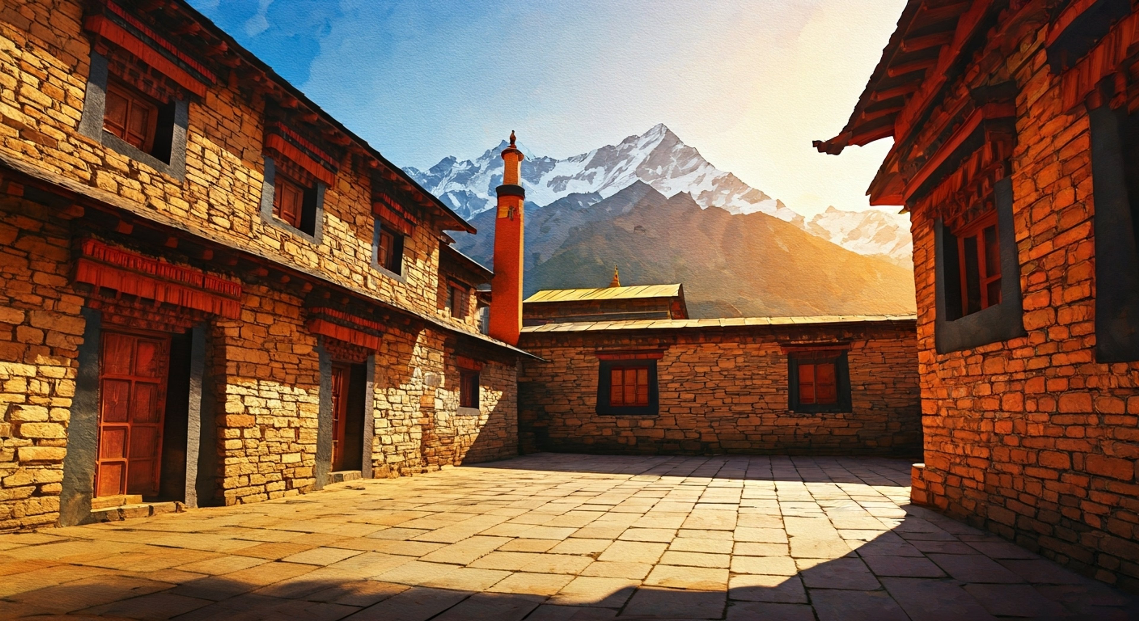 You find yourself drawn to an ancient monastery nestled high in the Nepalese mountains, where the enigmatic omnic Aurora resides in contemplation. The thin mountain air carries whispers of ancient wisdom as you approach the ornate gates, seeking answers to questions that have long haunted your thoughts. Aurora's graceful form moves with measured precision through the courtyard, her blue photoreceptors studying you with gentle curiosity as she beckons you to join her in meditation and discussion.