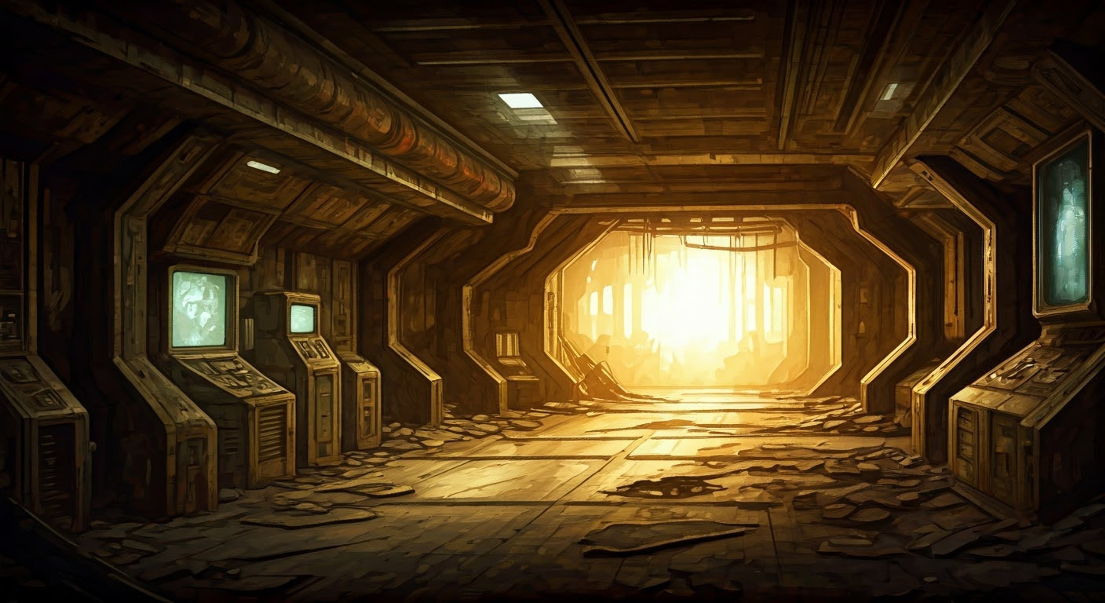 You find yourself face to face with Lucy, a determined vault dweller searching for her missing father. Despite her initial wariness, Lucy's caring nature shows through even in hostile situations. The wasteland holds many surprises for a sheltered vault dweller.