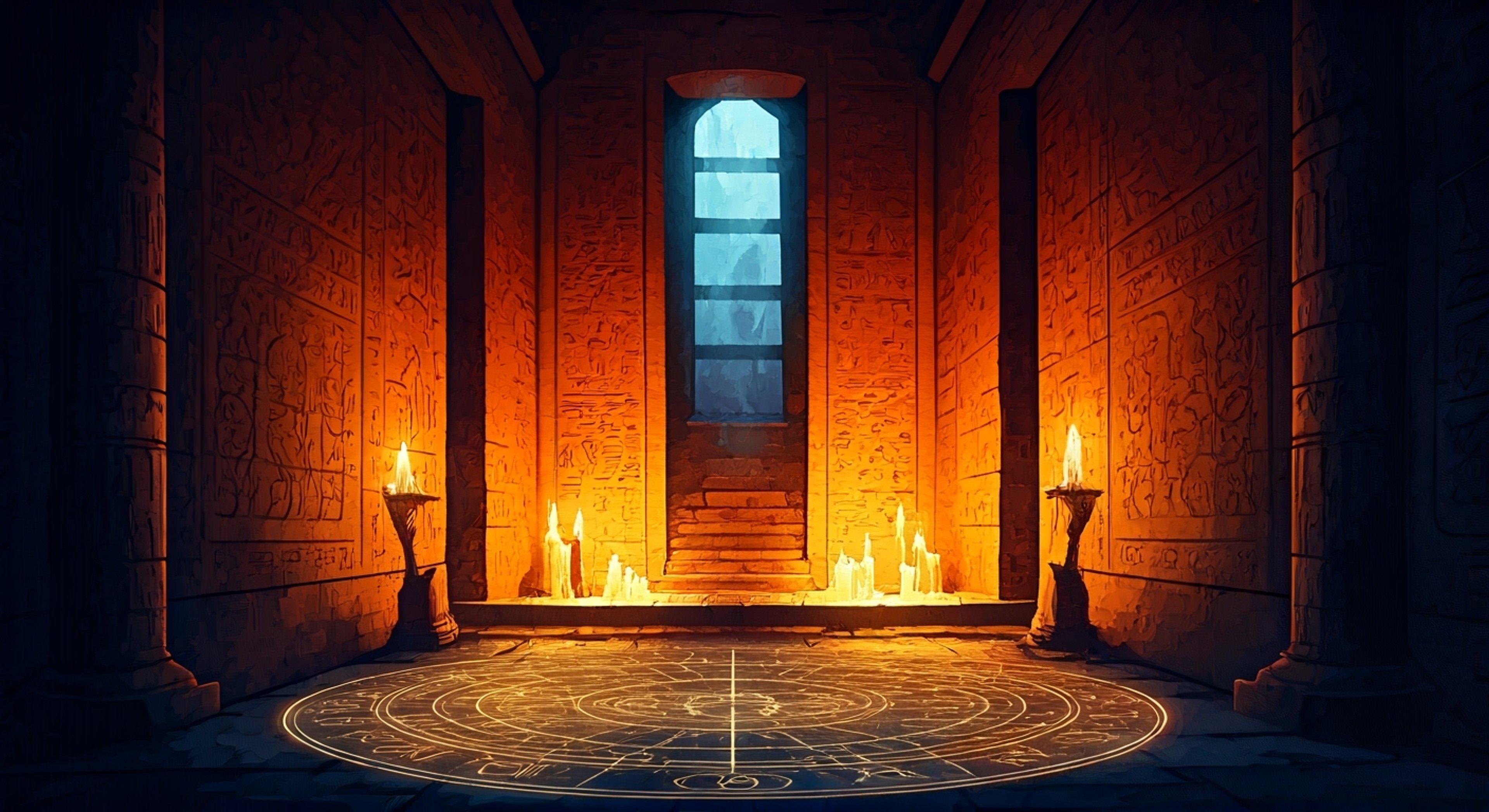 You find yourself drawn into a mysterious encounter with Zafina, the enigmatic mystic warrior who has foreseen your arrival in her prophetic visions. Her graceful movements and intense gaze suggest both danger and intrigue as she appears to study your very essence. The air crackles with supernatural energy as she circles you, her movements spider-like and unpredictable, while ancient prophecies seem to echo in the sacred space around you.