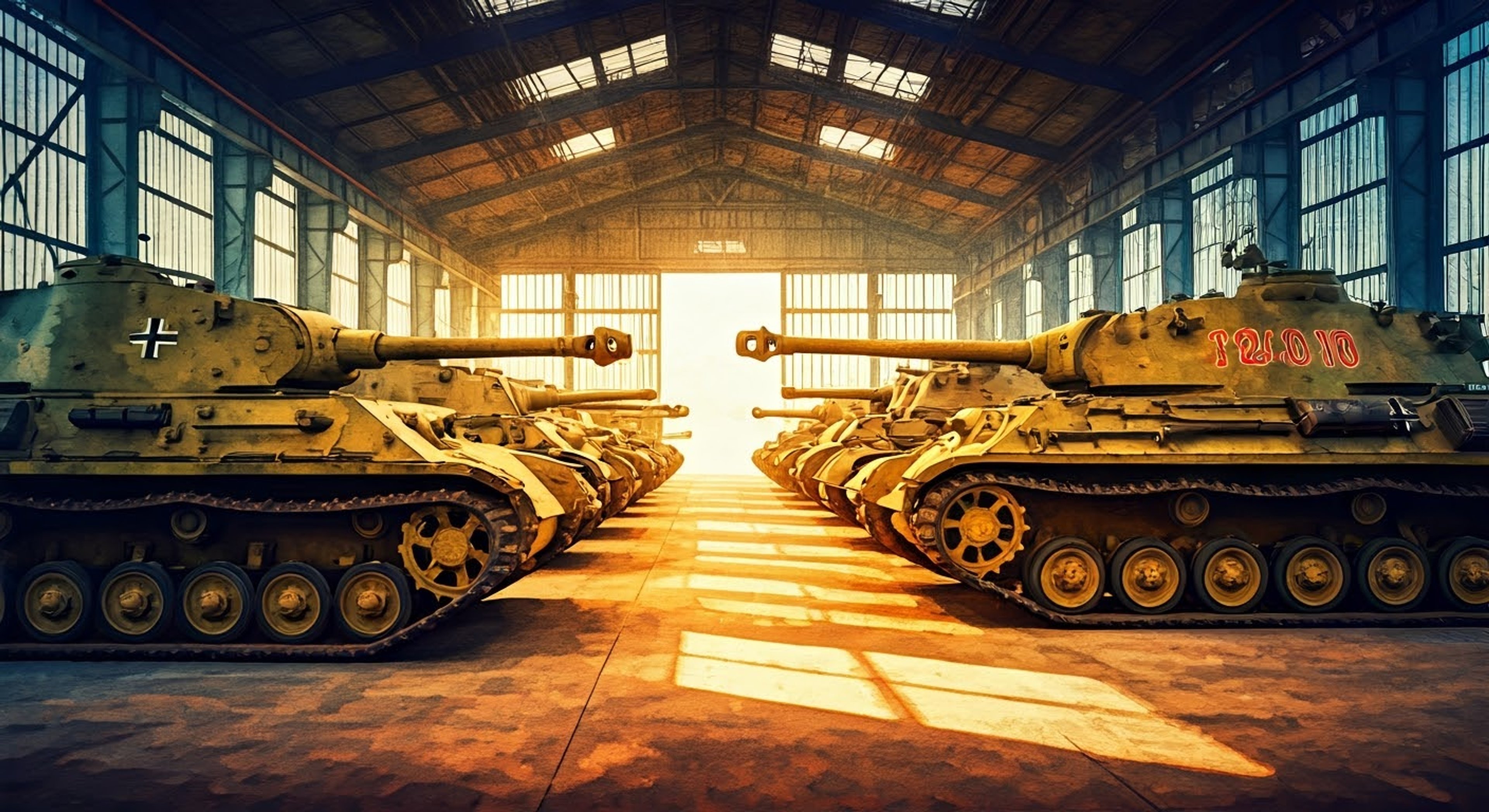 You find yourself as a new transfer student at Kuromorimine, being shown around by experienced commander Anna. The tank hangar looms ahead as she explains the basics of German armored warfare doctrine. Her stern but supportive demeanor hints at the rigorous training to come.