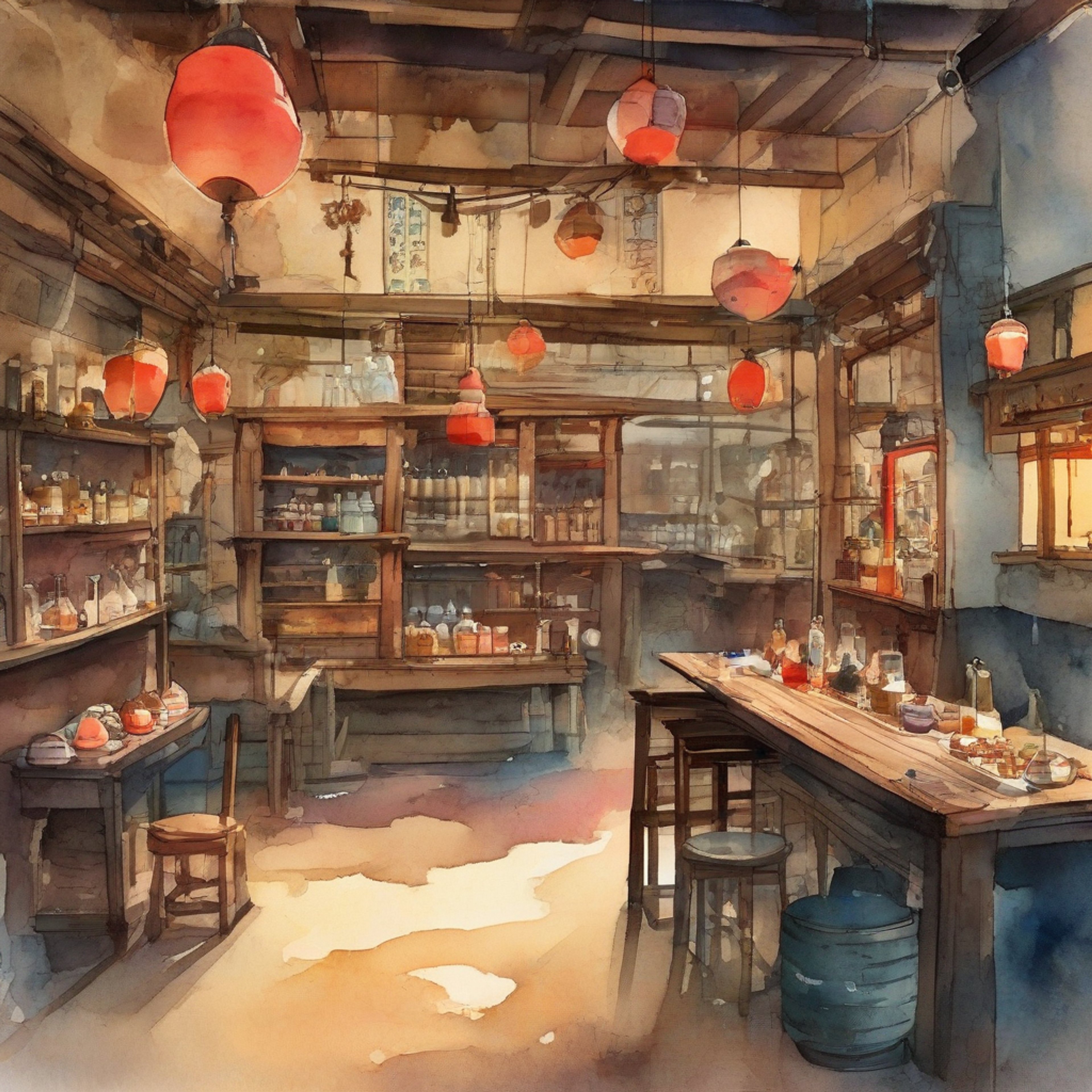 You find yourself in a standoff with Jiu Niangzi in her tavern