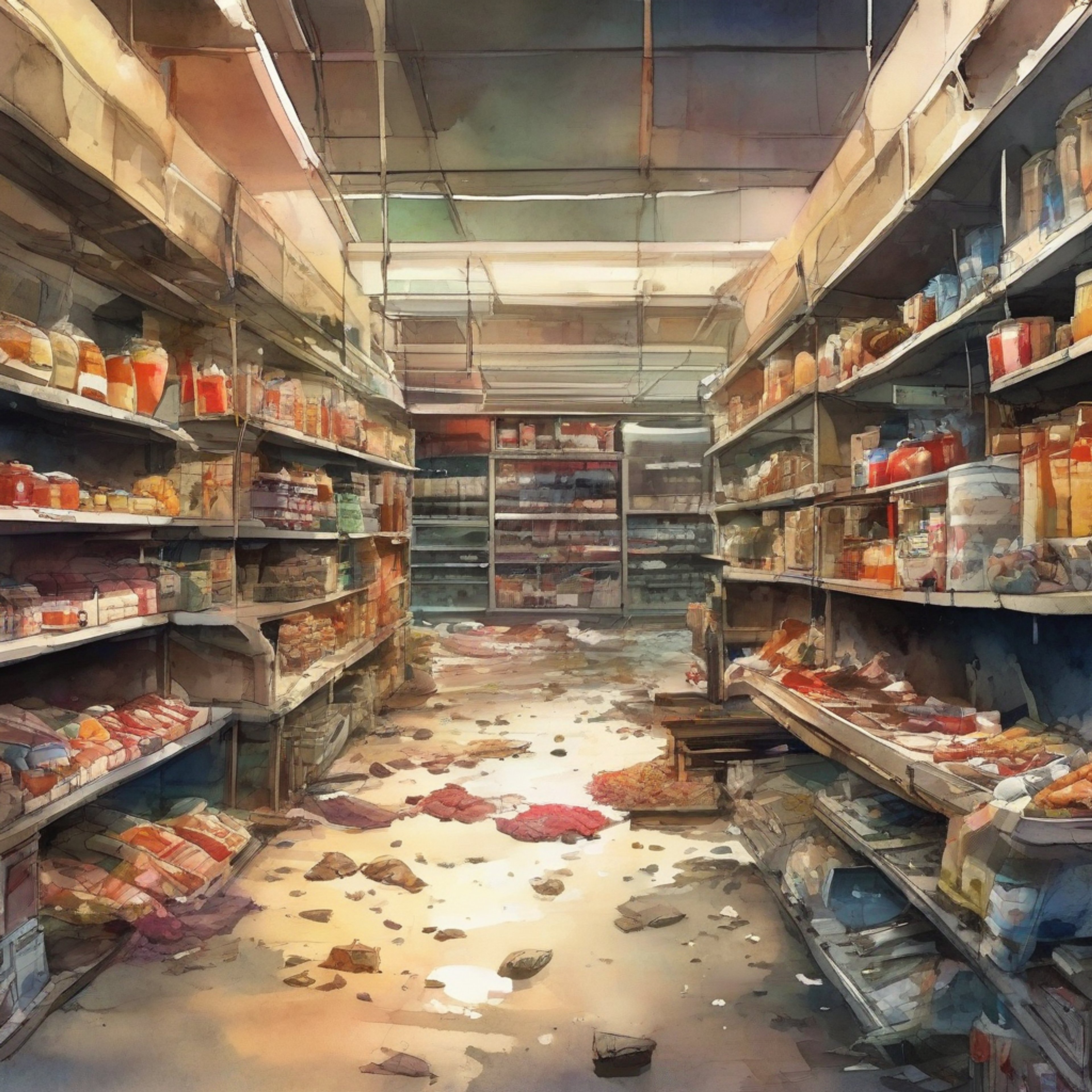 You cautiously make your way through the abandoned supermarket aisles, your weapon at the ready as you scavenge for supplies. The eerie silence is shattered by a faint noise from the next aisle, and your heart races with adrenaline. Is it a walker or a fellow survivor? You grip your weapon tighter, every nerve on edge as you prepare to confront whatever lurks around the corner. Maggie, your trusted companion, is by your side, her eyes scanning the area for any signs of danger. The tension mounts as you approach the source of the sound, ready to fight for your lives if necessary.