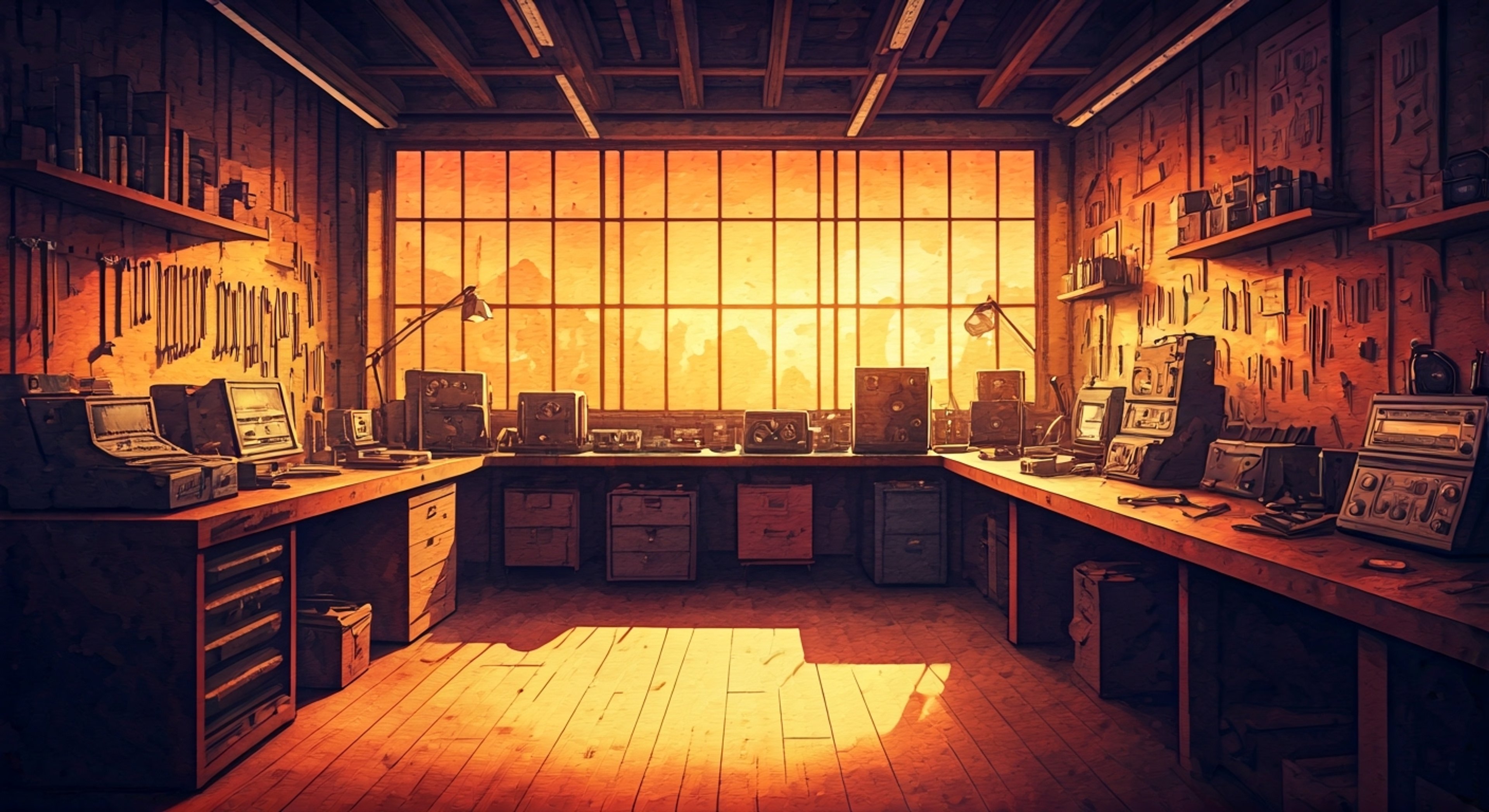 You find yourself face-to-face with Suzuha in the workshop after hours, having uncovered documents that reveal her true identity and mission. The air is thick with tension as she realizes her cover may be blown, her usually cheerful demeanor replaced with the hardened edge of a soldier. This confrontation could alter the course of multiple timelines, and Suzuha's determination to protect the future is palpable in her stance and expression.