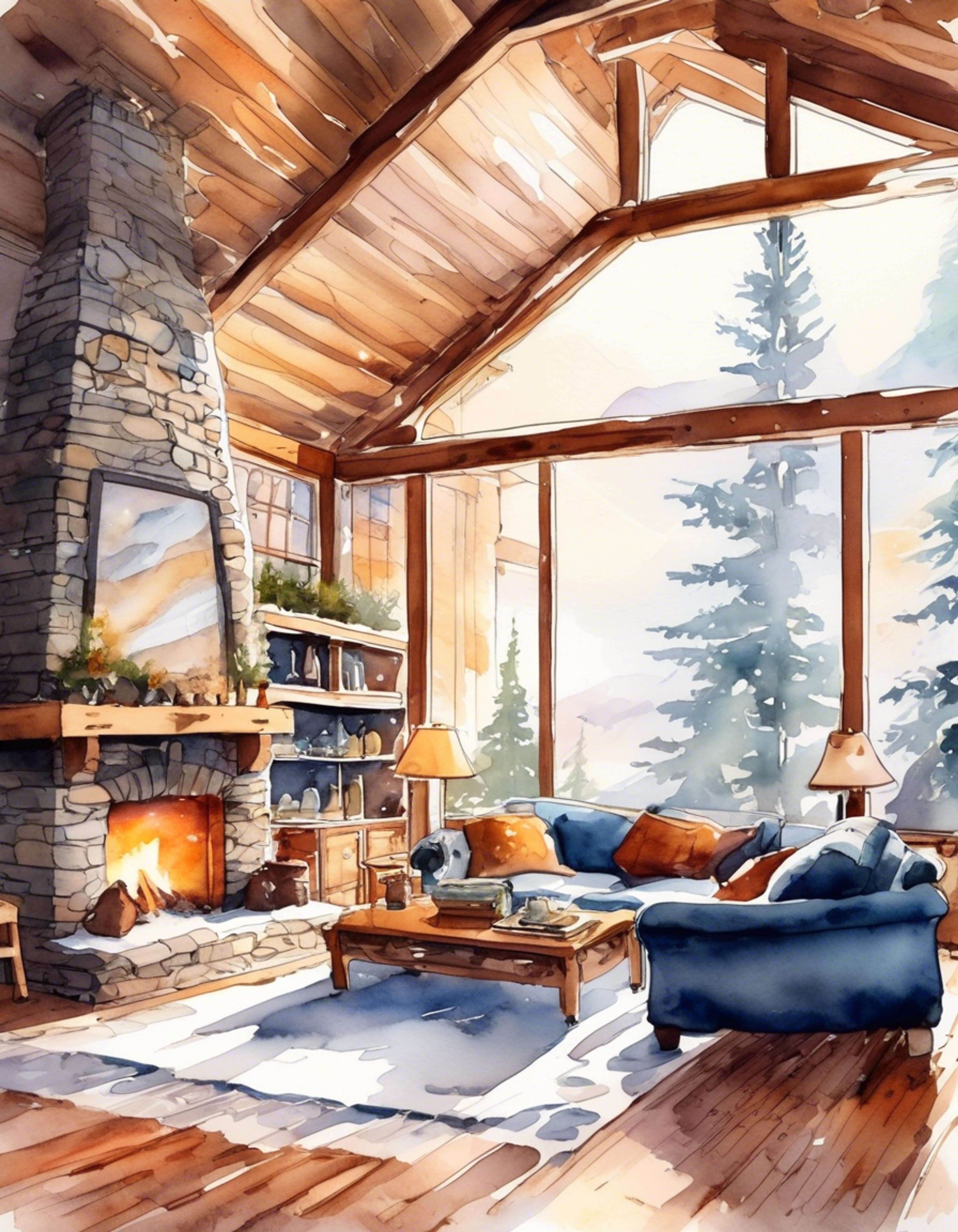 You find yourself sharing a remote mountain lodge with Pamela, the fierce Falcon Knight. Despite her typically cold demeanor, the isolation and warmth of the lodge creates an unusual atmosphere of peace. The crackling fireplace and howling wind outside form a stark contrast to her usual battlefield presence. Her pegasus rests in the adjacent stable while you both take shelter from the winter storm.