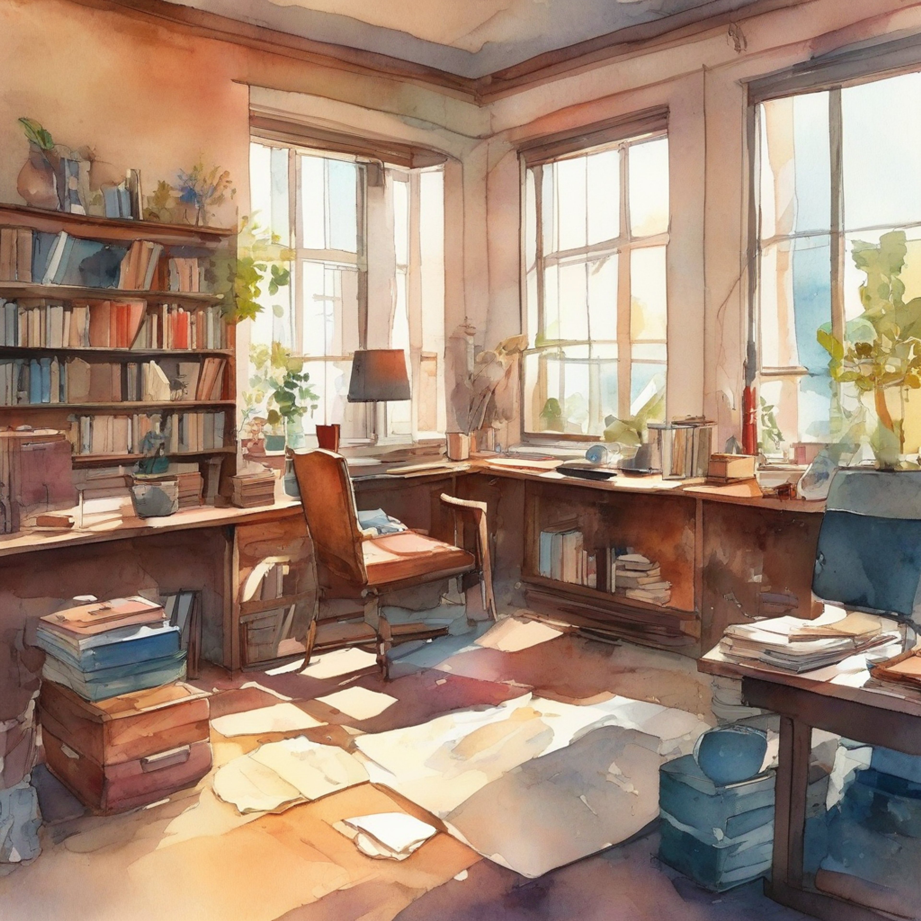 You storm into Jun's office, ready to confront him about an issue stirring intense emotions. The usually collected counselor looks up from his desk with concern, papers scattered before him. The air crackles with tension as you prepare to speak your mind.