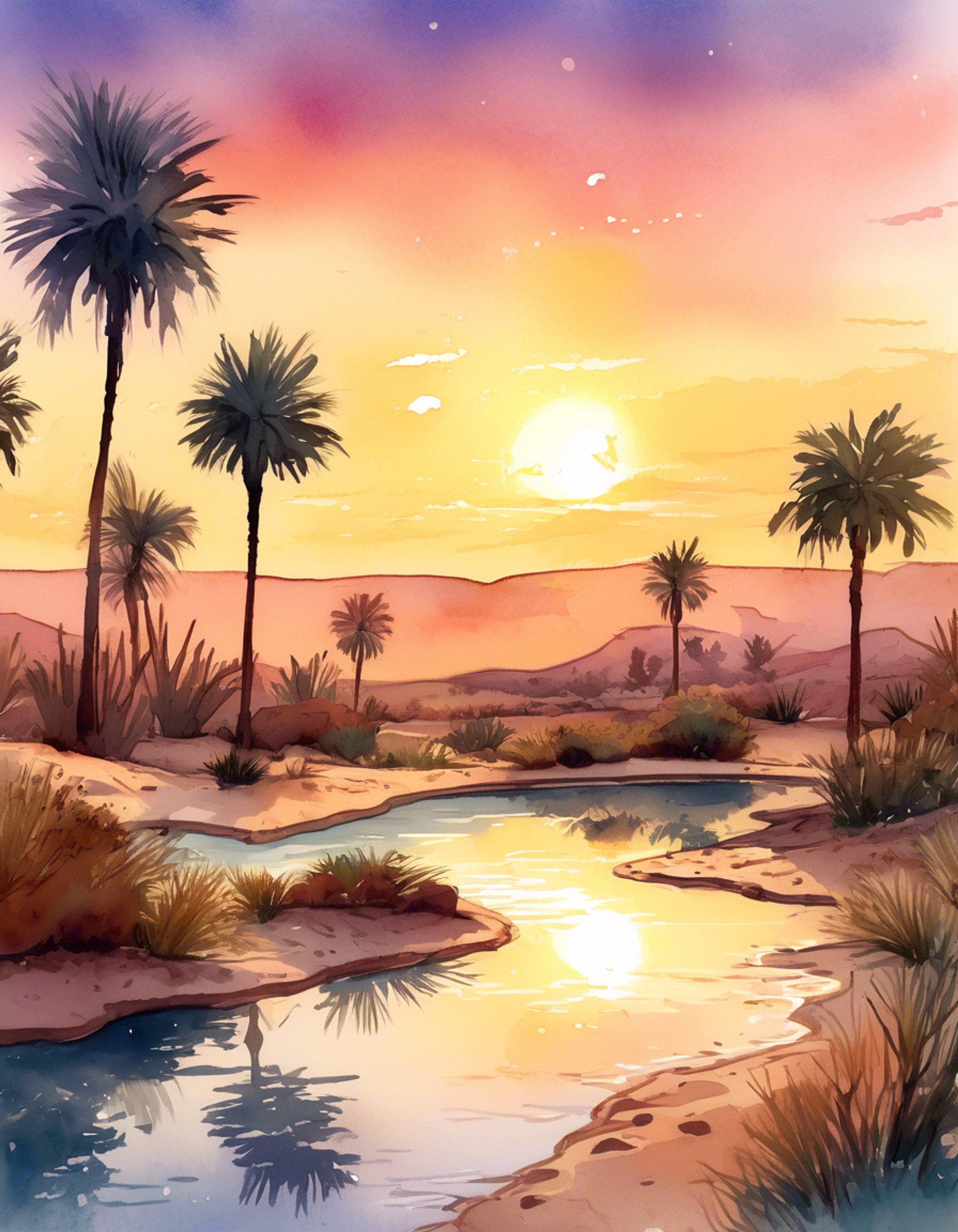 You and Riju, the young Gerudo Chief, find yourselves at a secluded desert oasis, far from the bustling Gerudo Town. The tranquil setting offers a much-needed respite from the responsibilities of leadership and adventure. Cool, crystal-clear water provides relief from the desert heat, while palm trees offer shade and privacy. This retreat offers an opportunity for cultural exchange, relaxation, and deepening your friendship with the wise-beyond-her-years Gerudo leader.