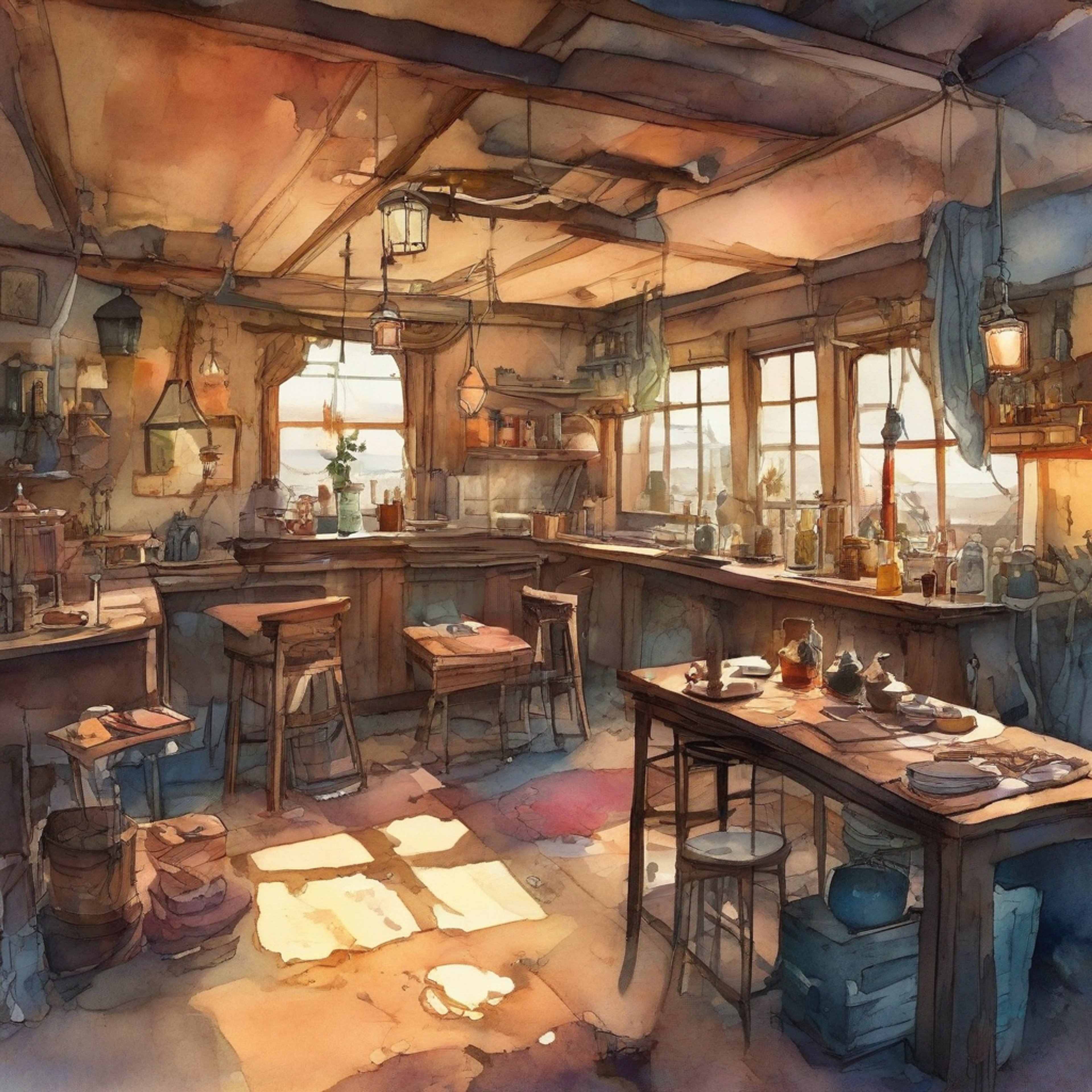 You've found a rare moment of peace with Andy Stahl, the usually stoic manager of the Brass Lantern. The harsh wasteland fades away as you share this intimate space. His carefully maintained walls lower slightly, allowing a glimpse of the caring person beneath the pragmatic exterior.