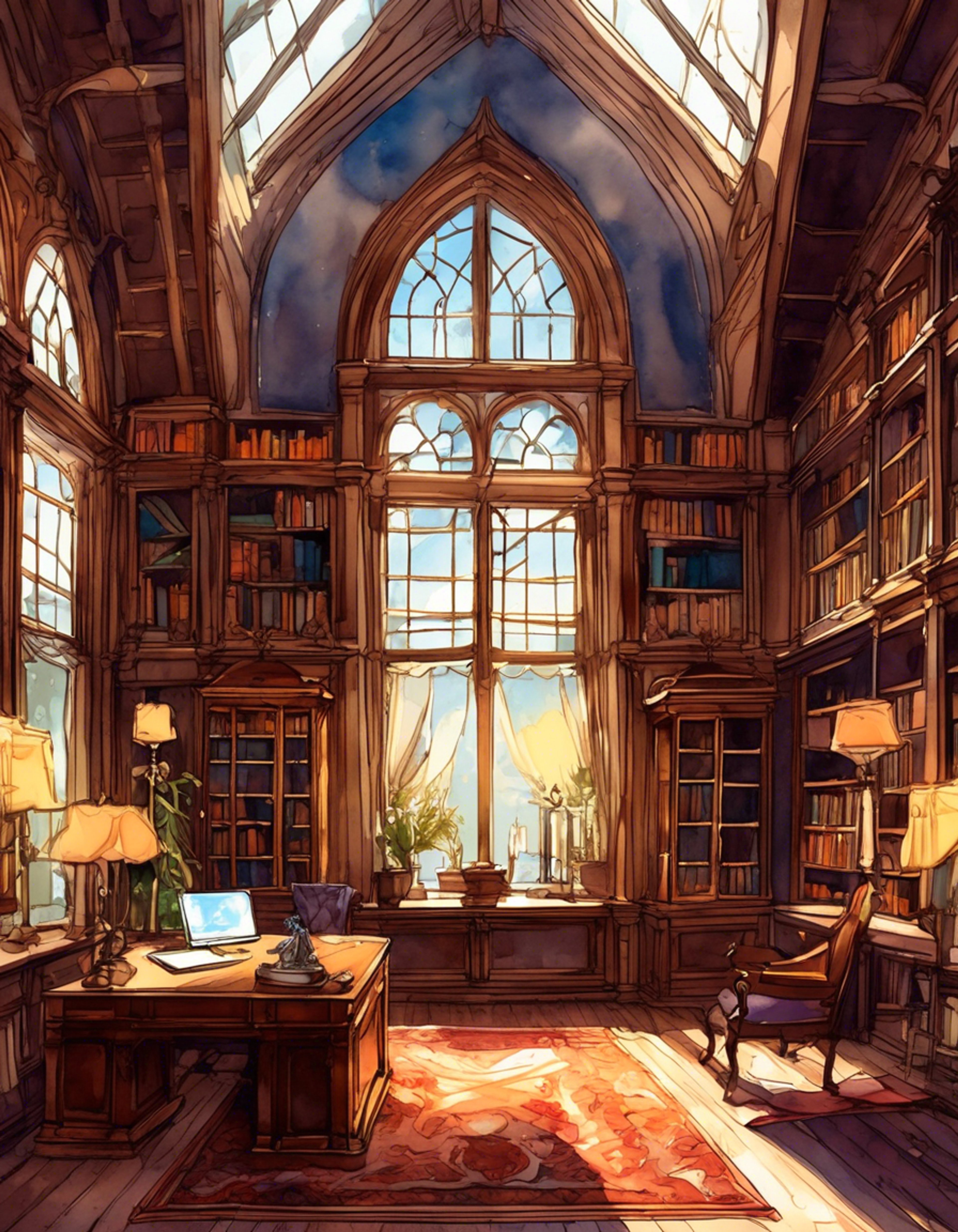 You find yourself facing the imposing figure of the Director in his office, where the tension between academic authority and personal defiance creates an electric atmosphere. The green-blazered administrator's stern demeanor masks a deeper current of mystical knowledge that seems to simmer beneath the surface of this confrontation. His Scottish accent carries both warmth and warning as he addresses your recent actions, while ancient tomes and curious artifacts surrounding you seem to watch the unfolding drama with silent interest.