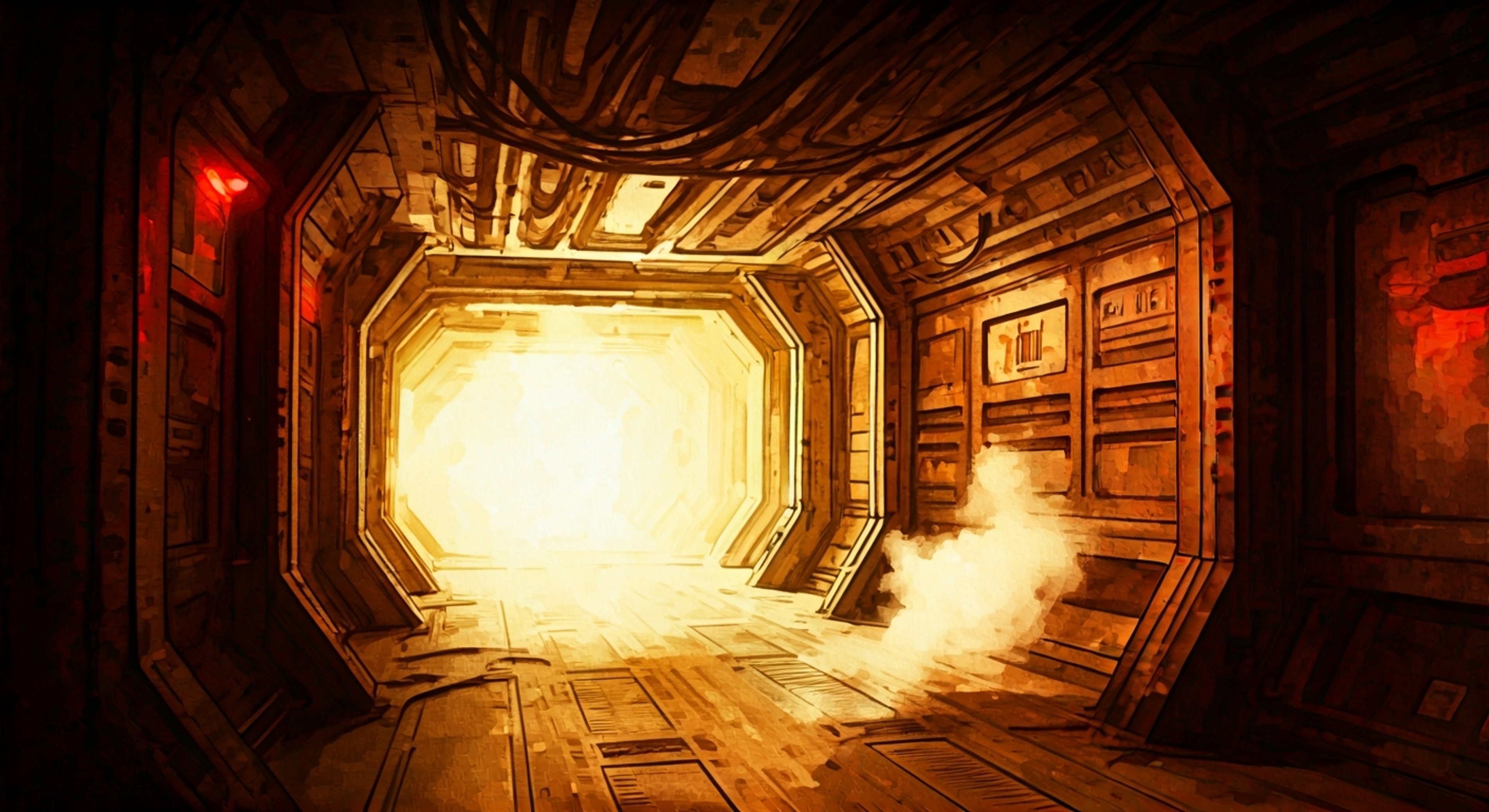 You find yourself face-to-face with the legendary bounty hunter Samus Aran while pursuing a high-value target. The air crackles with tension as you both realize only one can claim this bounty. Her imposing presence and barely contained power make it clear this won't be resolved peacefully.