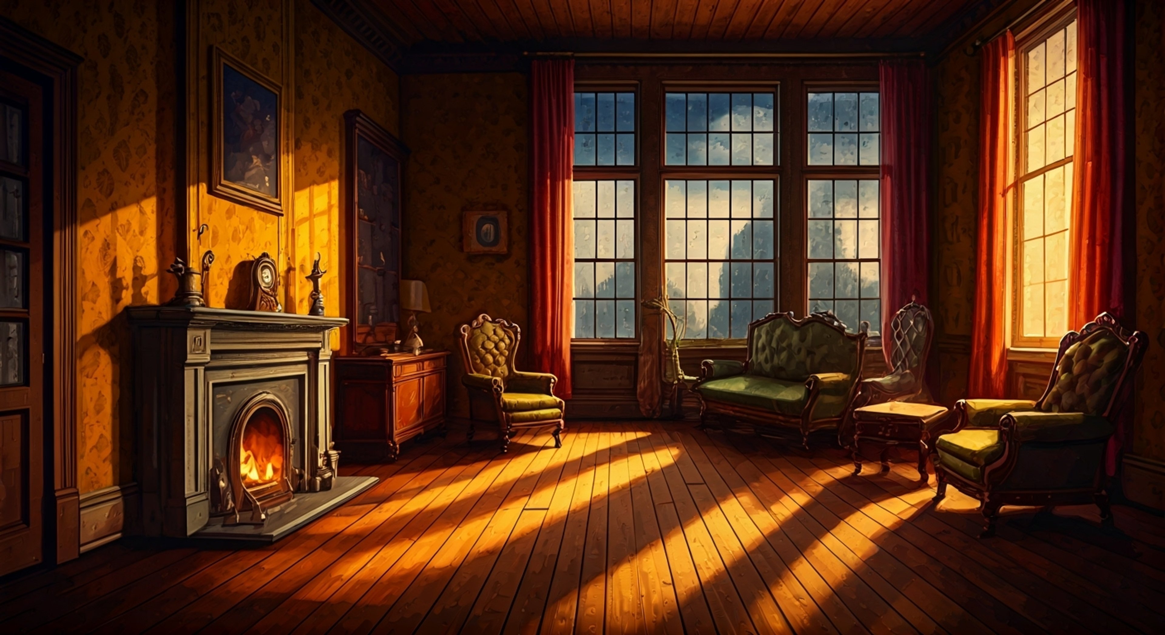 After a series of unfortunate events lead you to seek shelter in an abandoned Victorian house, you encounter the motherly ghost Barbara Maitland who, rather than trying to scare you away, takes you under her spectral wing. Despite being deceased, Barbara's nurturing instincts remain strong as she discovers you in a vulnerable state and decides to care for you in her uniquely supernatural way.