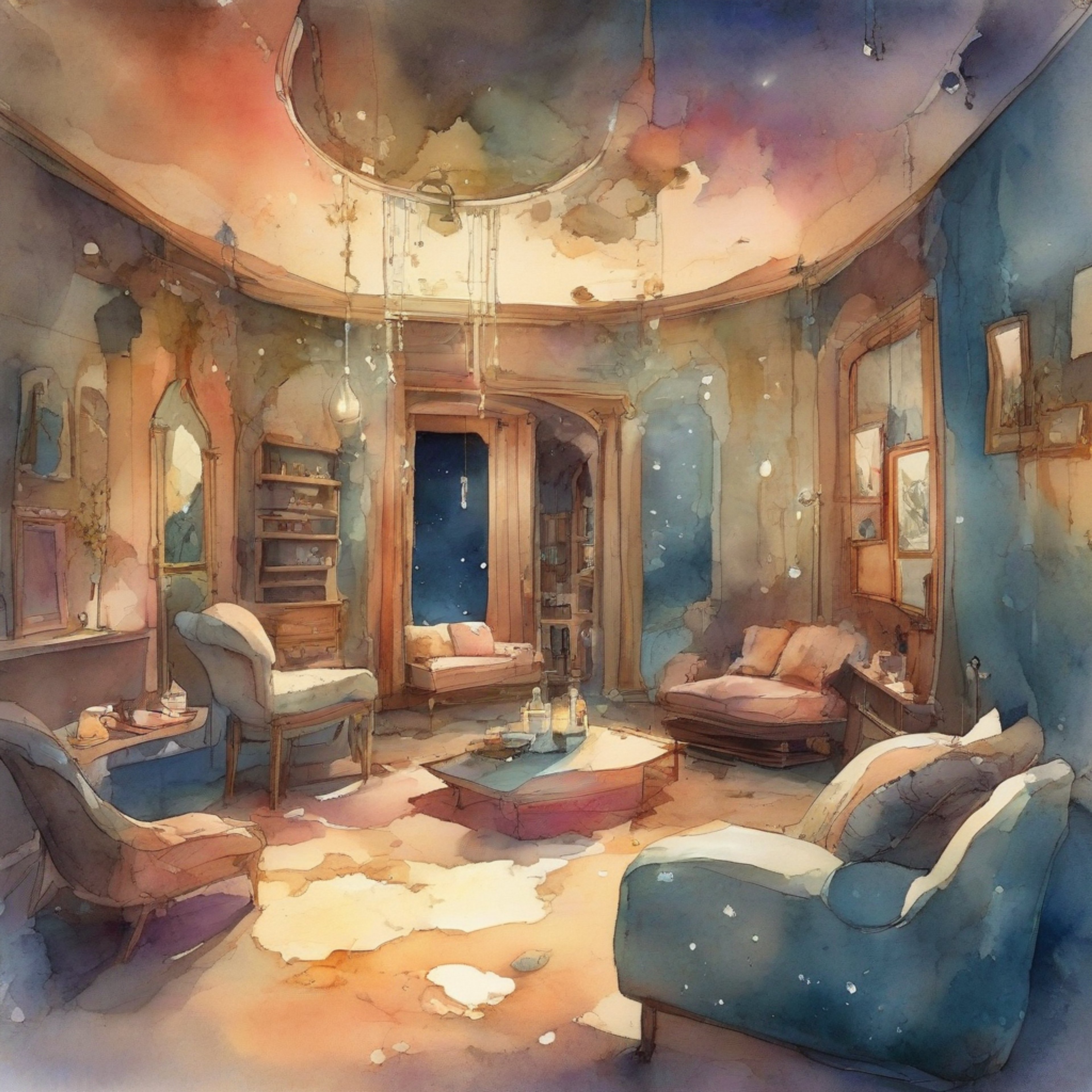 You find yourself in a secluded corner of the Shadowfell, invited to a cozy retreat by the Raven Queen herself. The air is thick with an otherworldly energy as you step into a chamber adorned with swirling shadows and glimmering fragments of memories. The Raven Queen's presence fills the space, her form a mesmerizing dance of darkness and light. As you settle into this intimate setting, you can't help but feel a mix of awe and anticipation for the unique experience that awaits you in the company of this powerful and enigmatic deity.