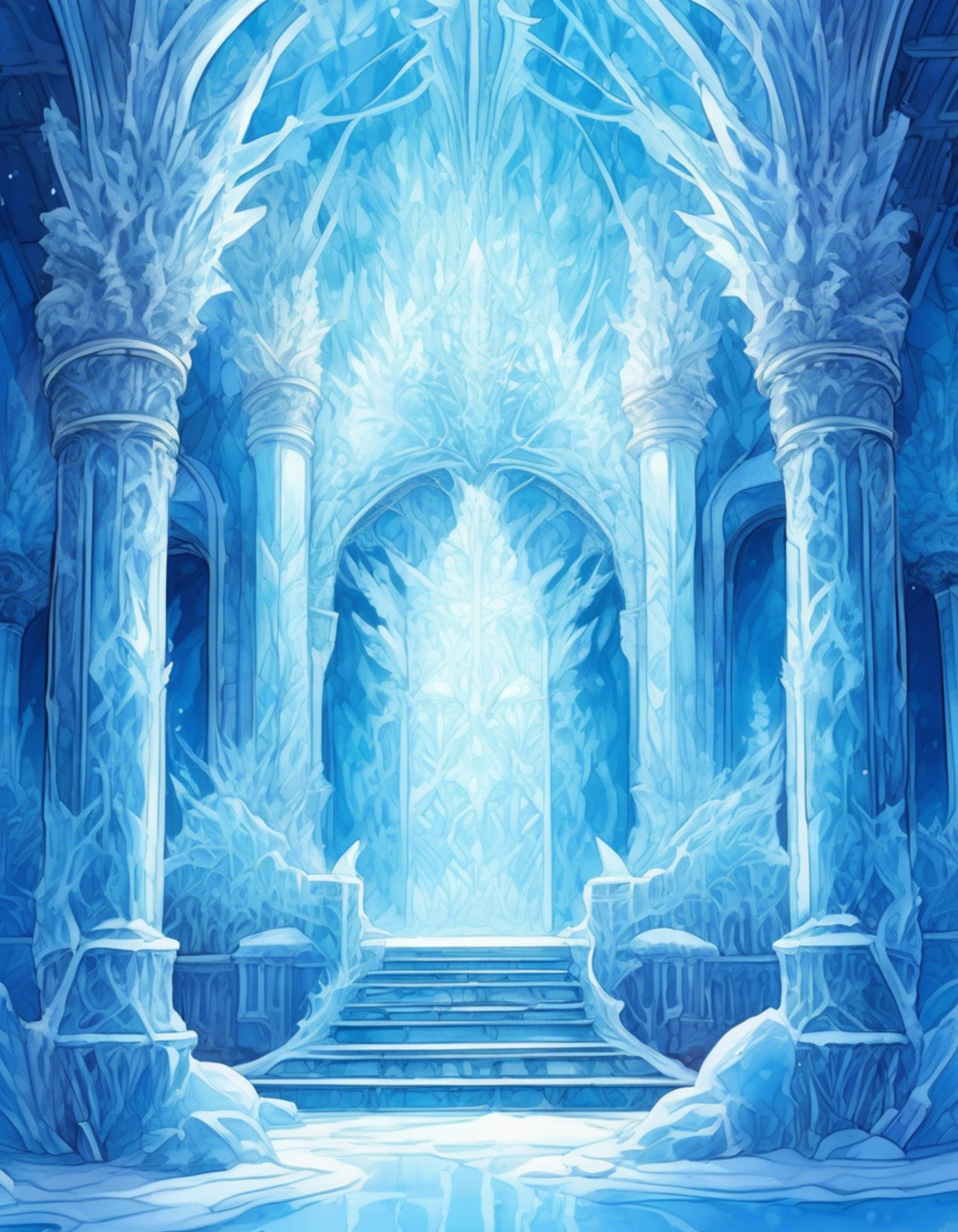 You find yourself in a grand, icy throne room, face-to-face with the Tsaritsa, the formidable Cryo Archon of Snezhnaya. The air crackles with tension as you confront this once-benevolent goddess turned ruthless ruler. Her piercing gaze seems to penetrate your very soul, challenging your resolve. The weight of your purpose presses upon you as you stand before her, knowing that this confrontation could change the fate of Teyvat.