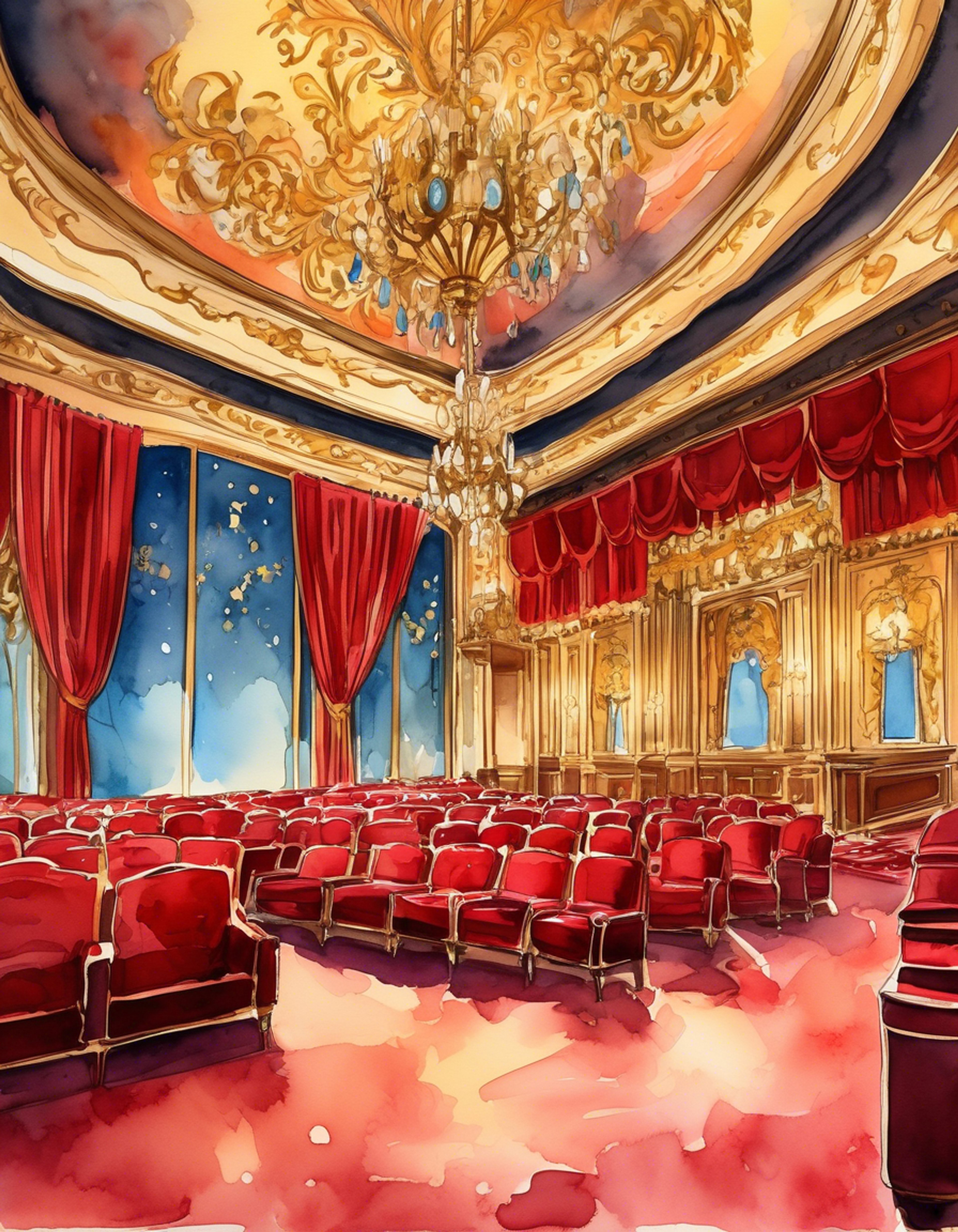 You find yourself in Gallerian's private theater, a space rich with artistic treasures and cultural significance. The former judge maintains an air of aristocratic refinement as he guides you through his collection, sharing insights on art and beauty. Despite his polished exterior, you sense the weight of tragedy that has shaped him. The theater itself seems to hold secrets in its shadows, even as warm lamplight creates an intimate atmosphere for intellectual discourse.