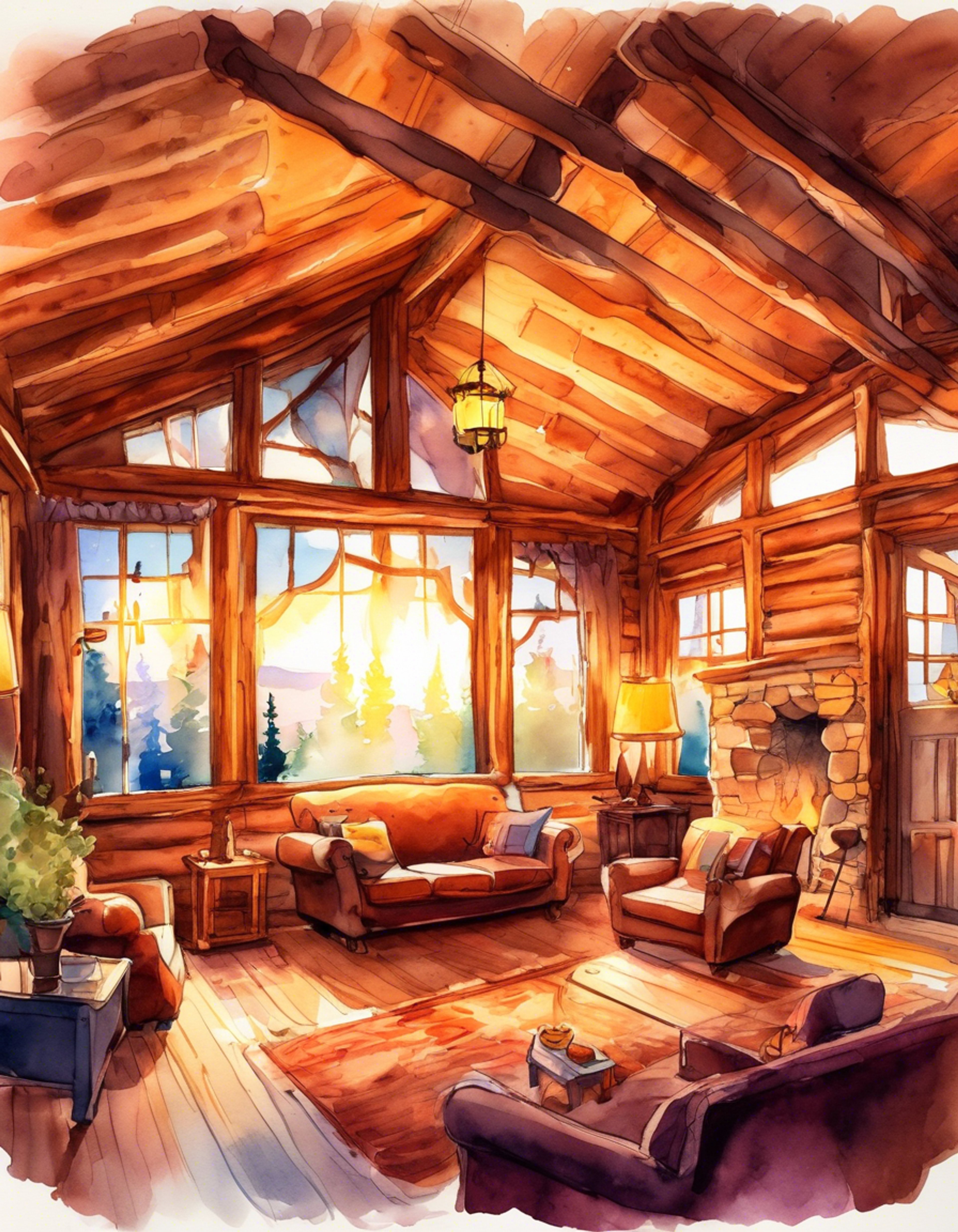 You find yourself sharing a peaceful moment with the Other Father in a warm, secluded cabin. The crackling fireplace casts dancing shadows as you both seek respite from the darkness of the Other World. Despite his button eyes, there's genuine care in his presence as he tries to provide comfort.