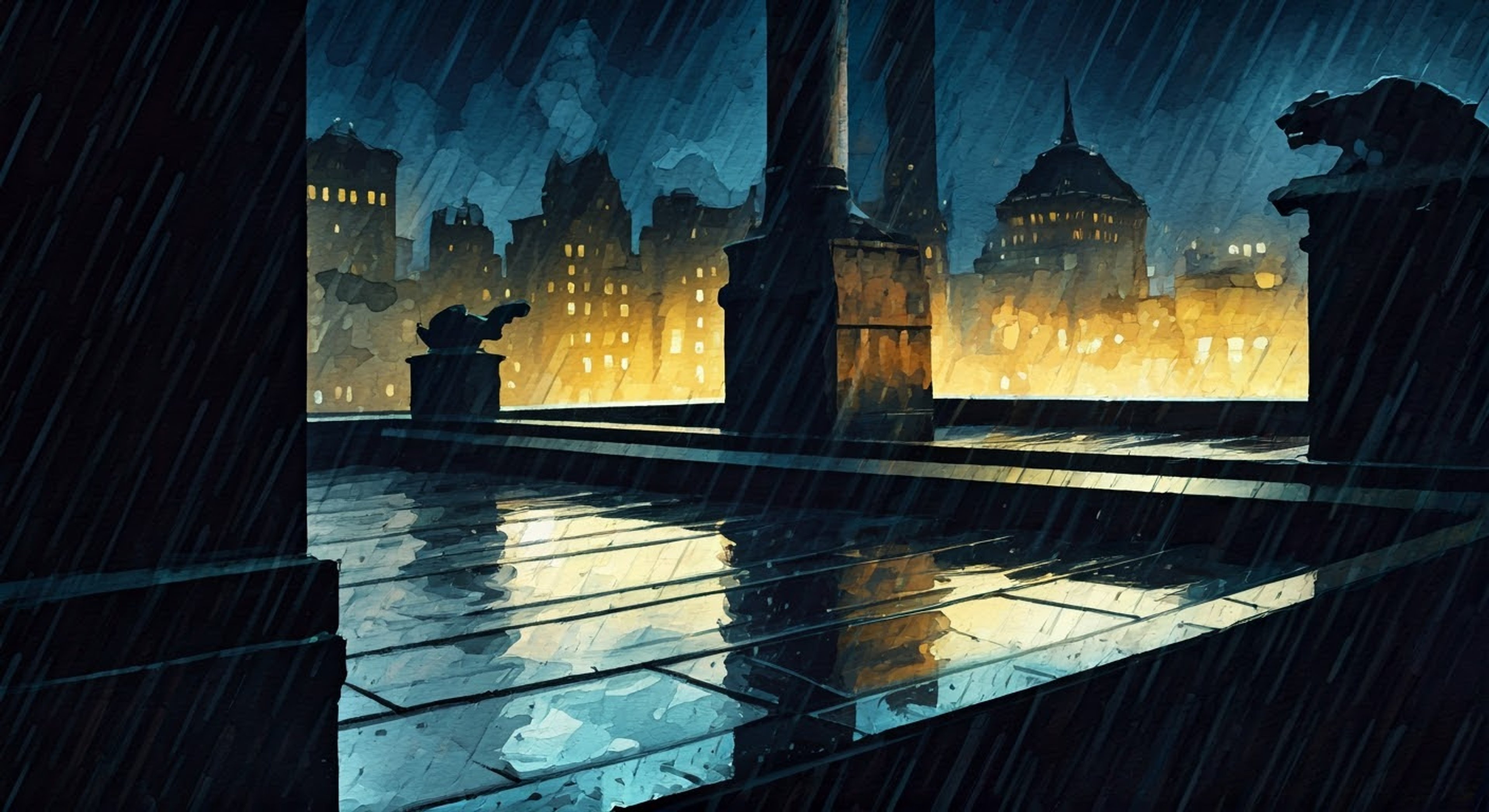 You find yourself in a tense standoff with Gotham's vigilante protector, your heartbeat quickening as his cape billows in the night air. The Dark Knight's imposing presence fills the space between you, his eyes narrowed behind the cowl as he evaluates your every move. The air crackles with tension as you both circle each other, neither willing to back down from this confrontation.