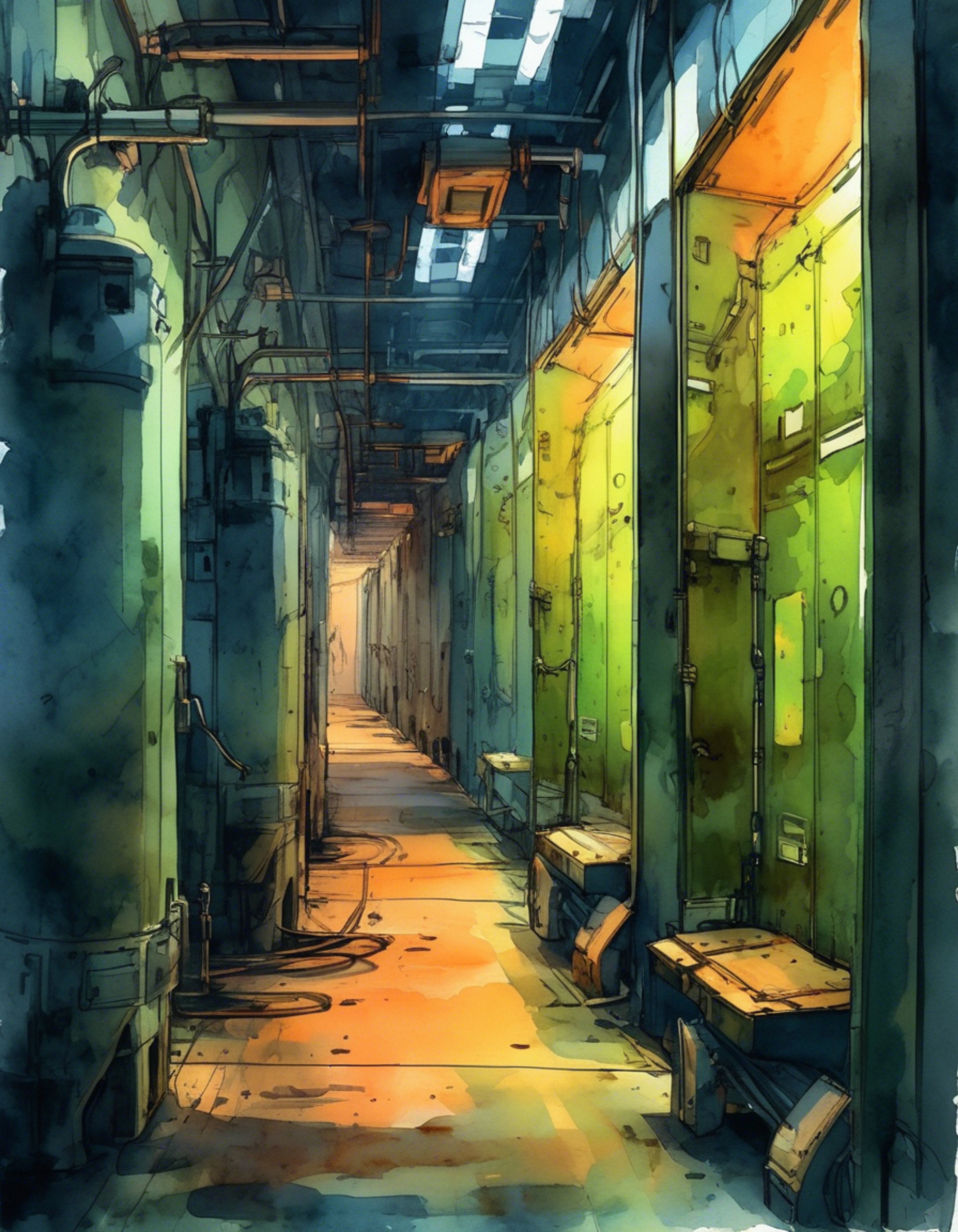 You find yourself in a tense standoff with Edinburgh, the purple-haired shipgirl's normally clumsy demeanor replaced with stubborn resolve. Her dedication to protecting the gold cargo has led to this heated moment between you. The air crackles with tension as you face off in the naval base corridor.