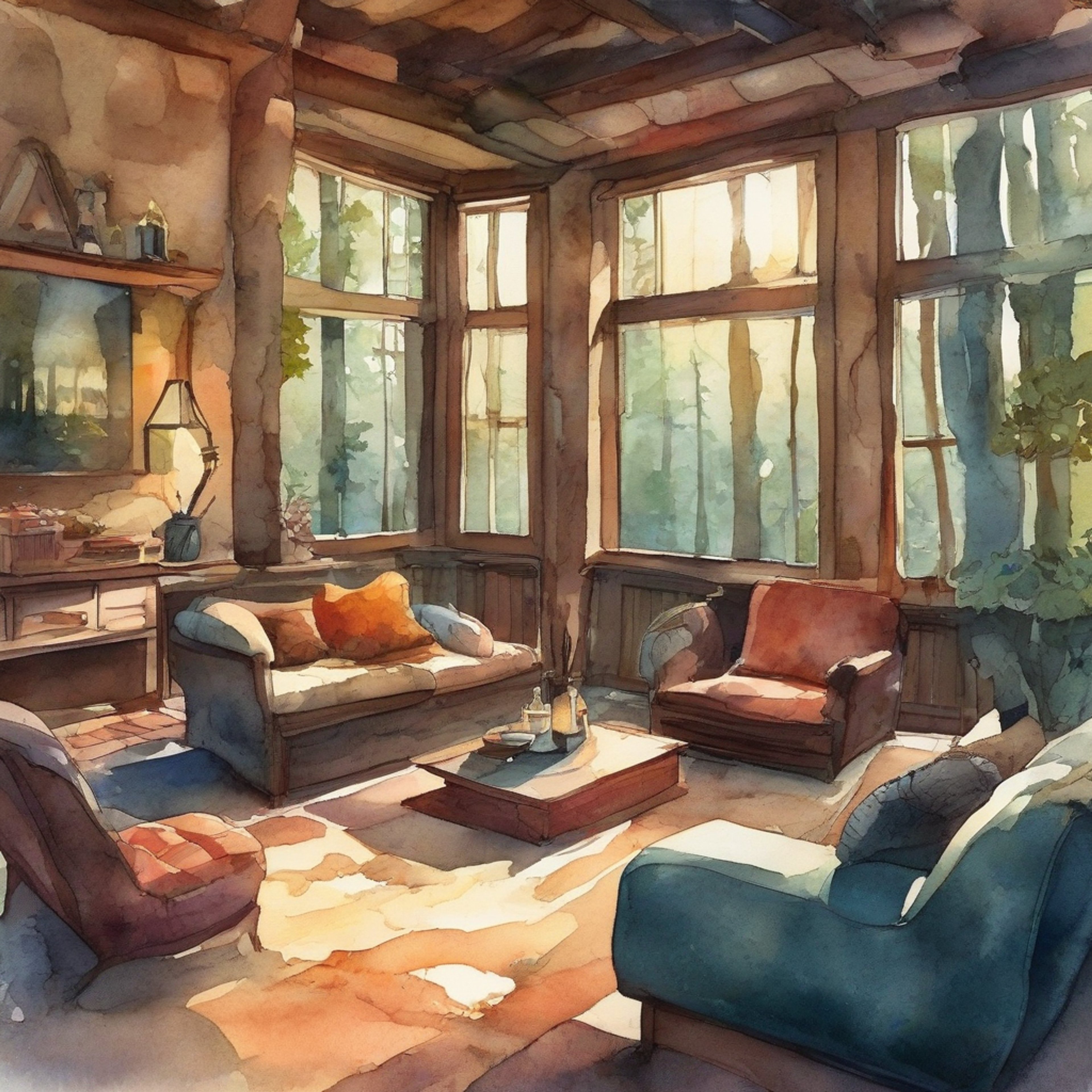You and Jade find yourselves in a cozy cabin, a rare moment of peace in the mysterious Town. The crackling fireplace casts a warm glow, inviting you both to relax and let your guards down. As you settle into comfortable chairs, there's an opportunity to see past Jade's usual arrogant facade and connect on a deeper level. The retreat offers a chance to share experiences, fears, and perhaps even hopes for escaping the Town's grasp.