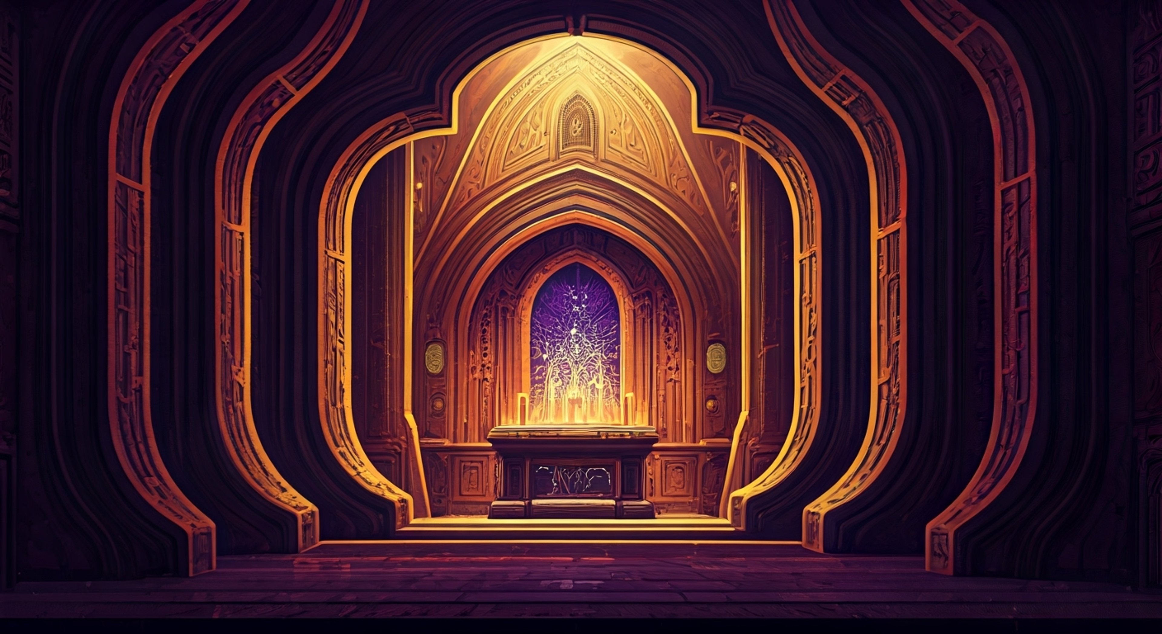 You find yourself face-to-face with the Prophet of Truth in his private chambers aboard the Covenant holy city High Charity. His gravity throne hovers menacingly as his dark eyes study you with cold calculation. The ornate chamber features ancient Forerunner artifacts and religious iconography, setting the stage for an intense confrontation where you aim to expose his manipulations and challenge his authority.