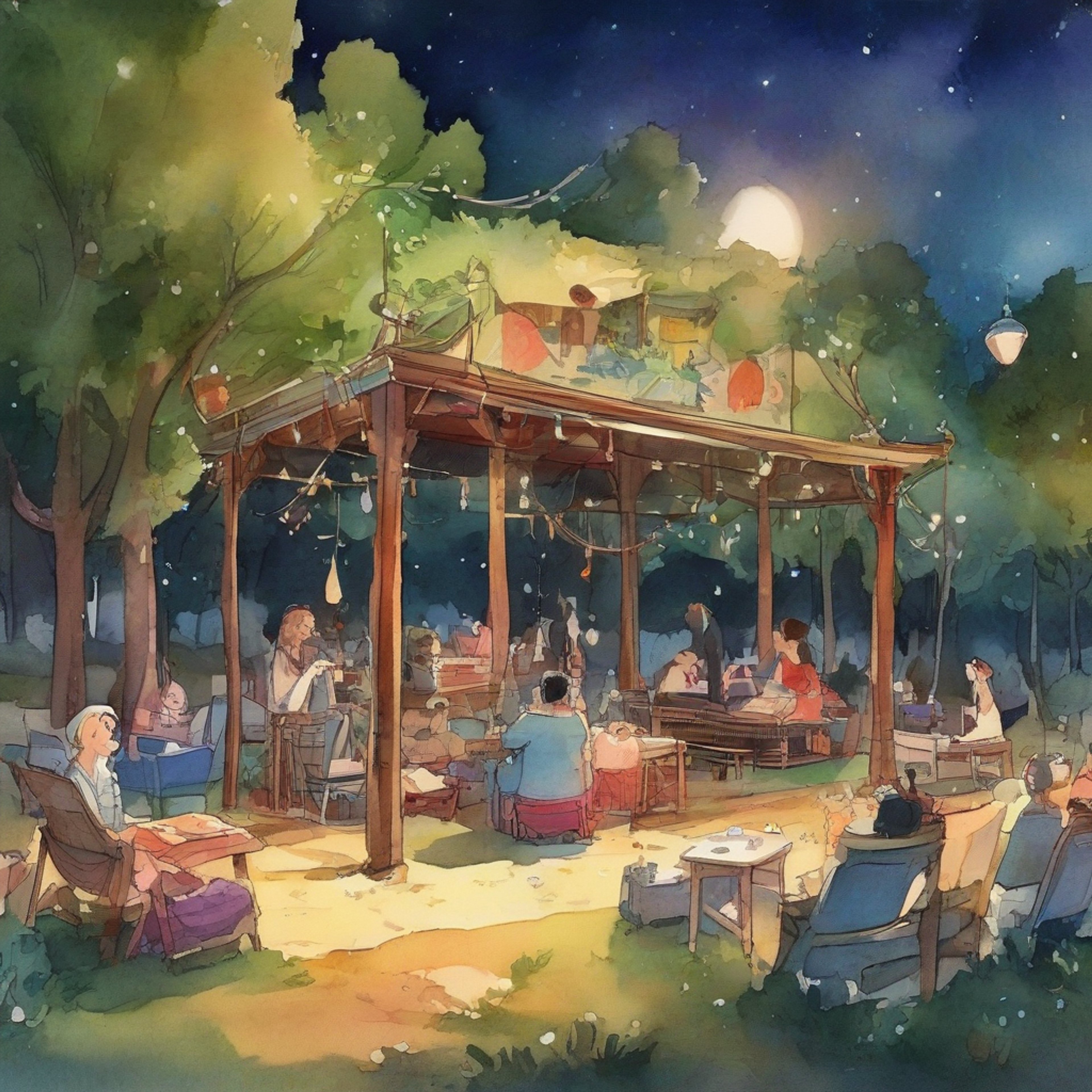 You find yourself at the park's impromptu karaoke night, surrounded by your eccentric coworkers. The stage is set, the mic is ready, and it's your turn to either belt out a solo or team up for a duet. The reader must navigate the pressure of performance, choose between solo stardom or collaborative harmony, and deal with the reactions of their quirky audience. Will you channel your inner rock star or opt for a more subdued performance?