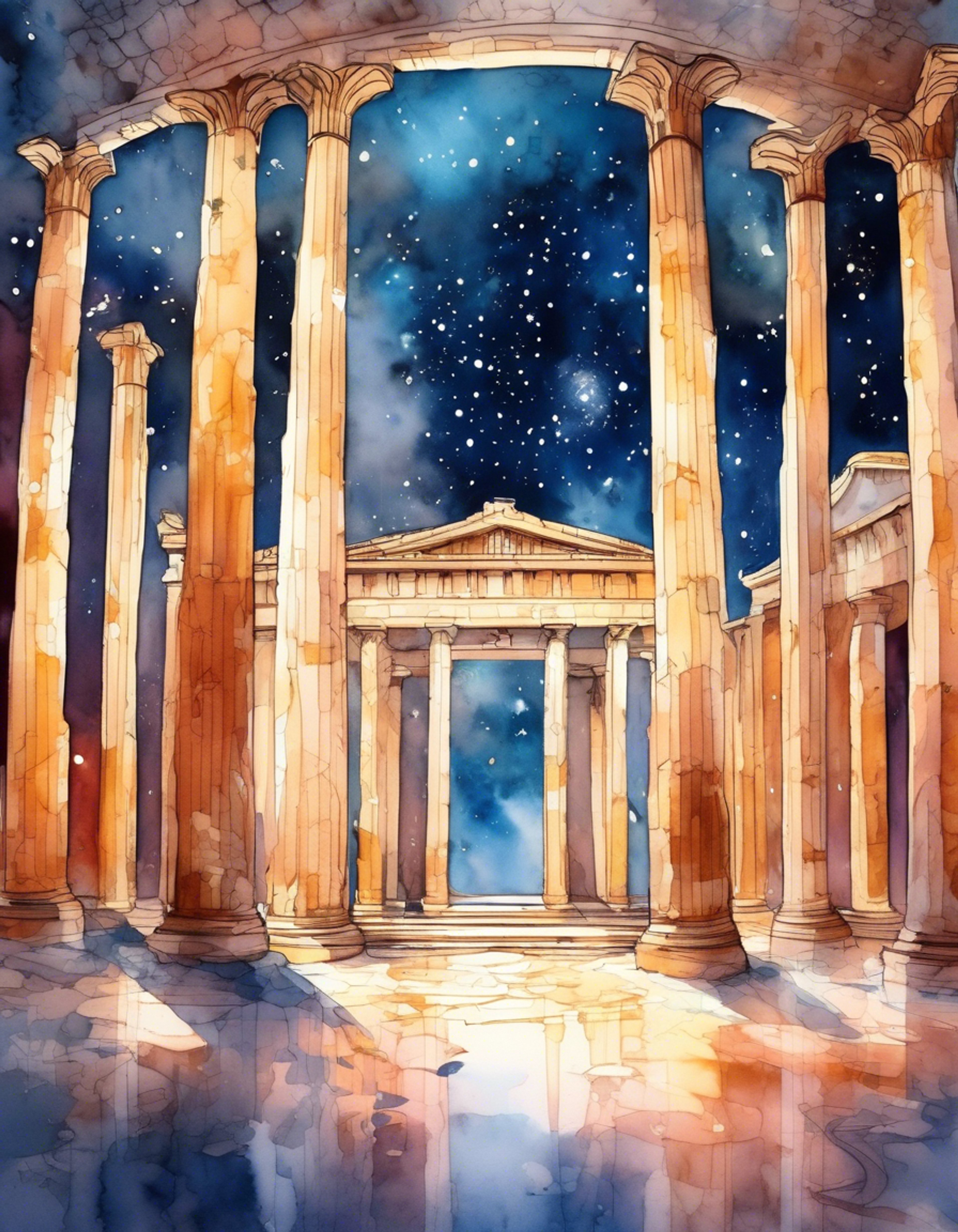 You find yourself facing the imposing figure of Gemini Saga within his temple, his presence radiating both majesty and danger as his hair shifts between blue and grey. The cosmic energy around you crackles with tension as his personalities wage war within him, making this confrontation unpredictable and charged with potential consequences. Ancient pillars loom around you as witnesses to this pivotal moment, where duty clashes with desire and light battles with shadow.