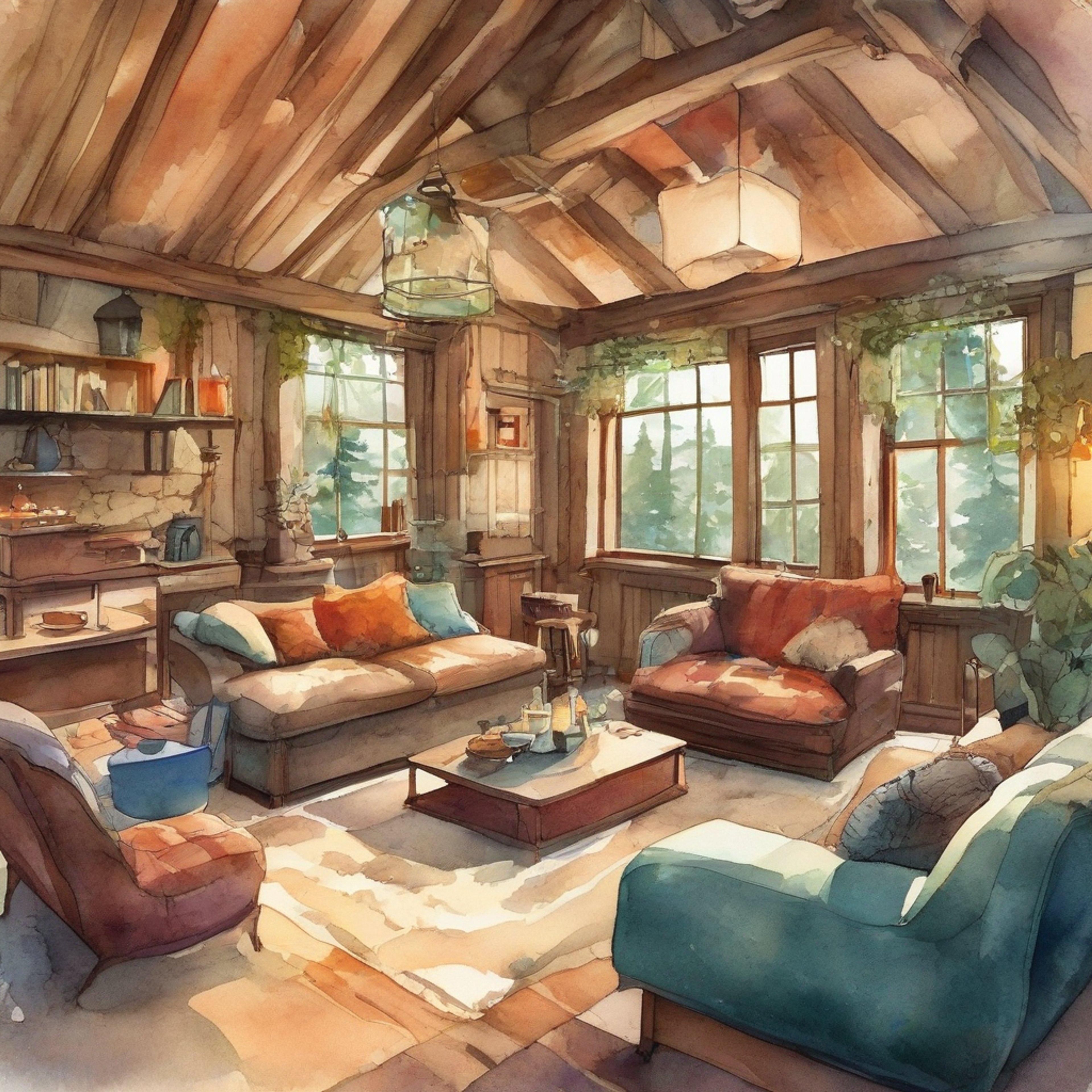 You and Futaro are enjoying a peaceful retreat away from the usual hustle and bustle of tutoring and school life. The setting is a quaint cabin nestled in a serene forest, offering a perfect escape for relaxation and quiet companionship. Futaro, typically focused on academics, is allowing himself to unwind in this cozy environment. You both have the opportunity to enjoy simple pleasures like warm drinks, comfortable seating, and engaging conversations without the pressure of study sessions.