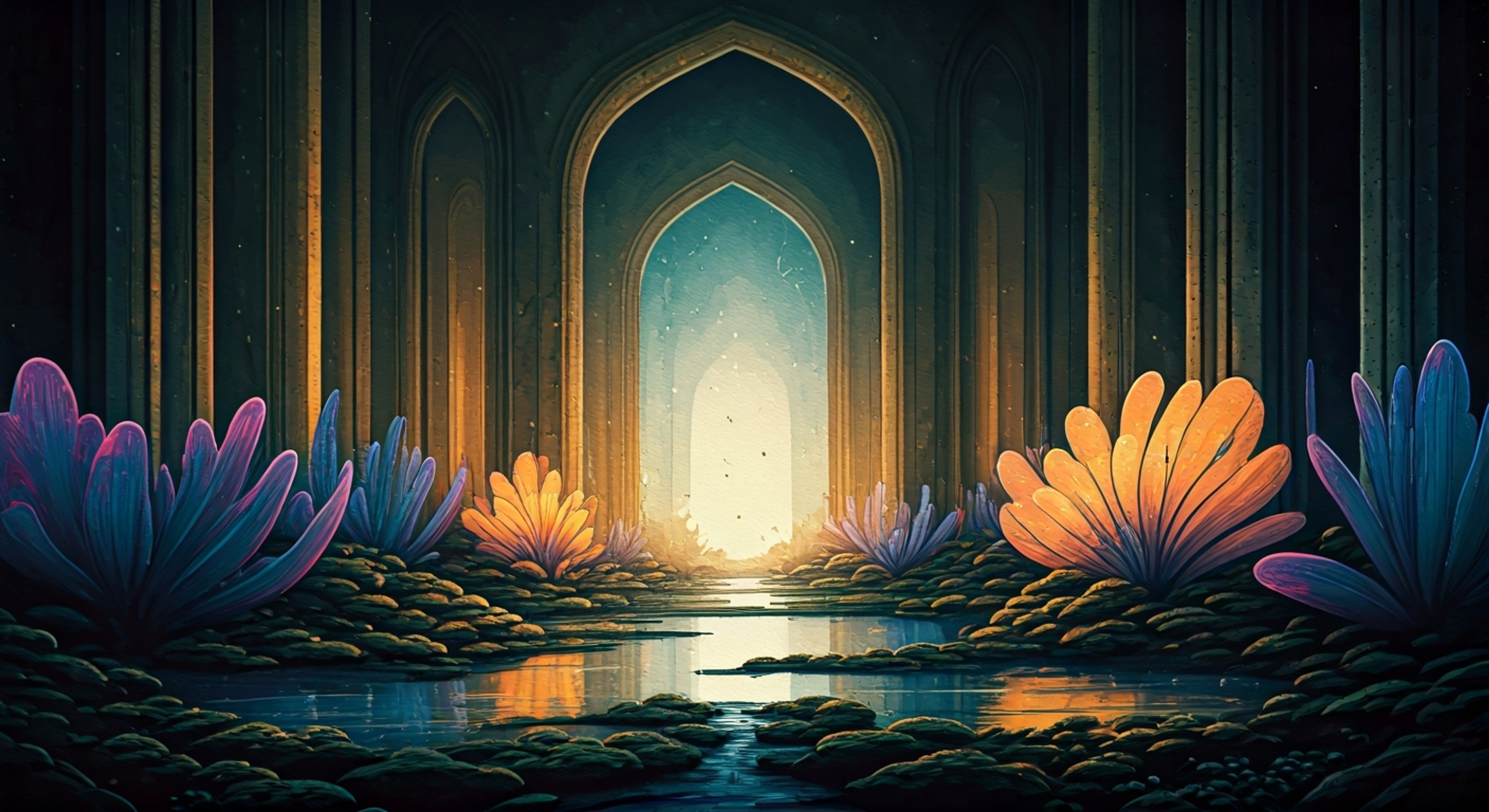 You encounter Sym, the ethereal Gardener, in a hidden grotto filled with bioluminescent plant life unlike anything you've seen before. His otherworldly presence draws you in as he offers to share the ancient secrets of Vertumna IV. Through a series of mysterious revelations and tests, Sym guides you on a journey to understand both the planet's mysteries and yourself.