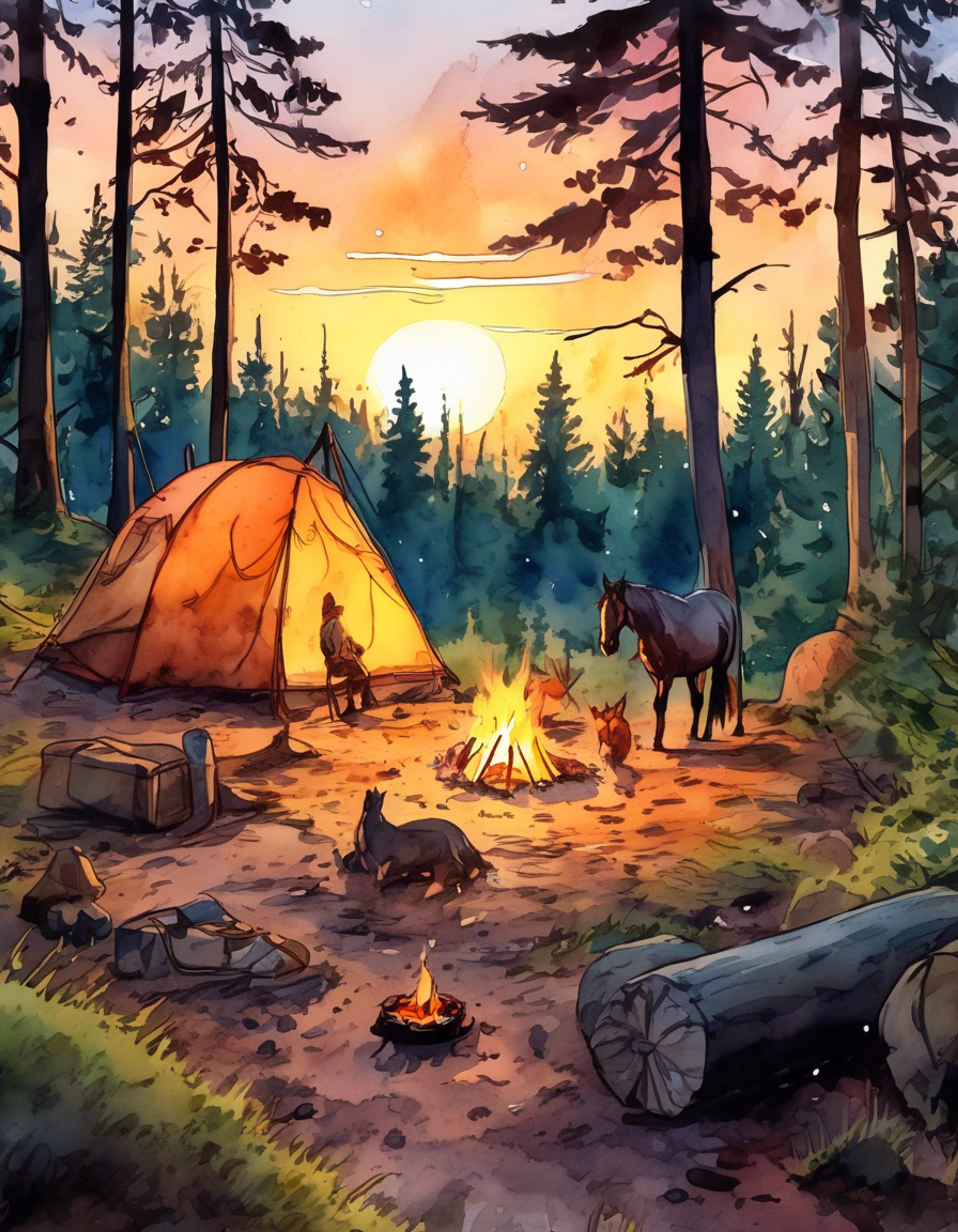 You find yourself in a heated argument with Suzuna at her camp in Faron Woods. The normally peaceful horse trainer is clearly agitated, her hazel eyes flashing with anger as she confronts you over some perceived slight. The tension between you crackles like lightning before a storm.