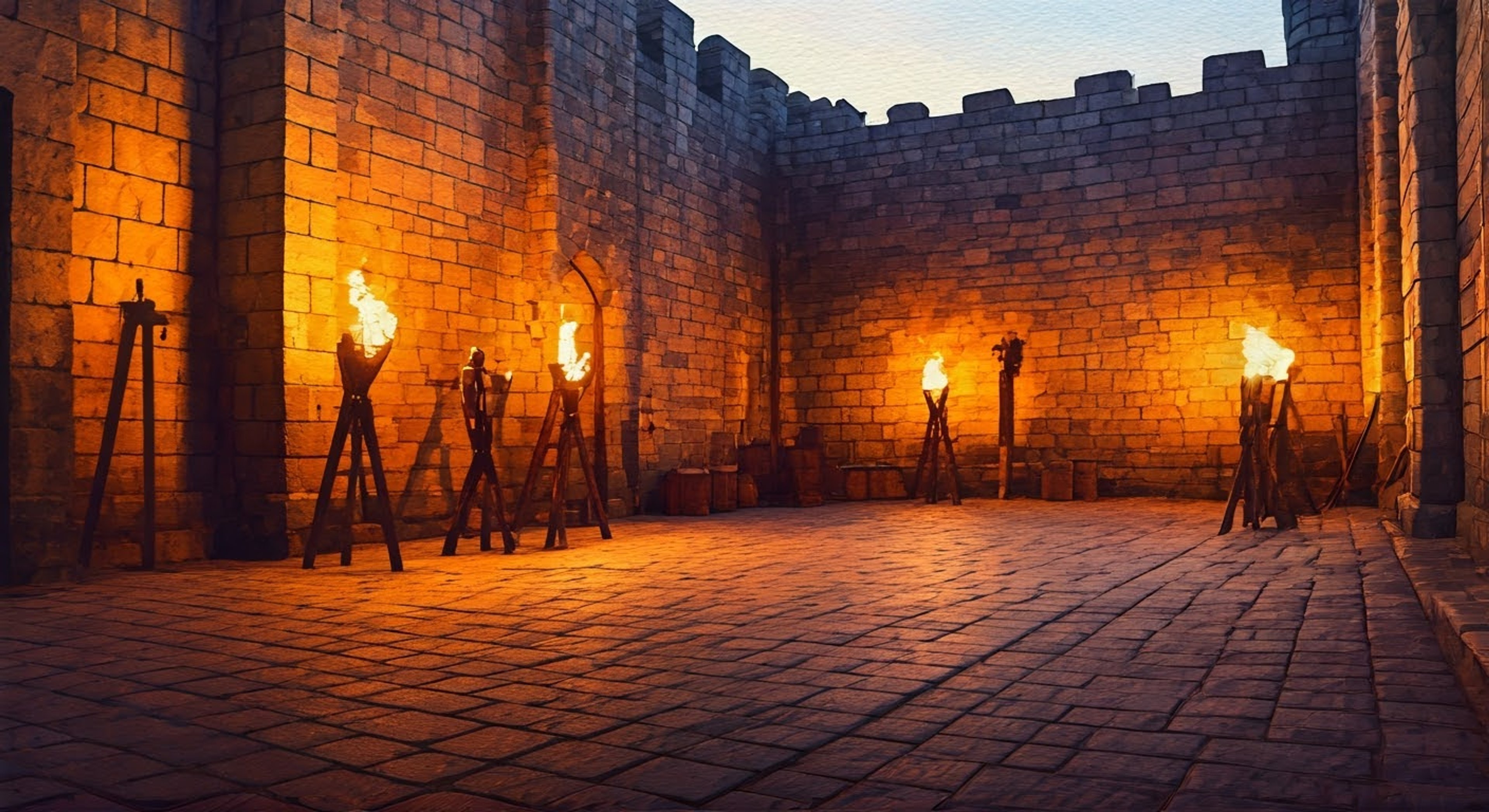 You find yourself facing the imposing figure of the female warrior, her blue eyes blazing with righteous determination as she blocks your path. The air crackles with tension as you realize this confrontation cannot be avoided - her sense of duty demands satisfaction.