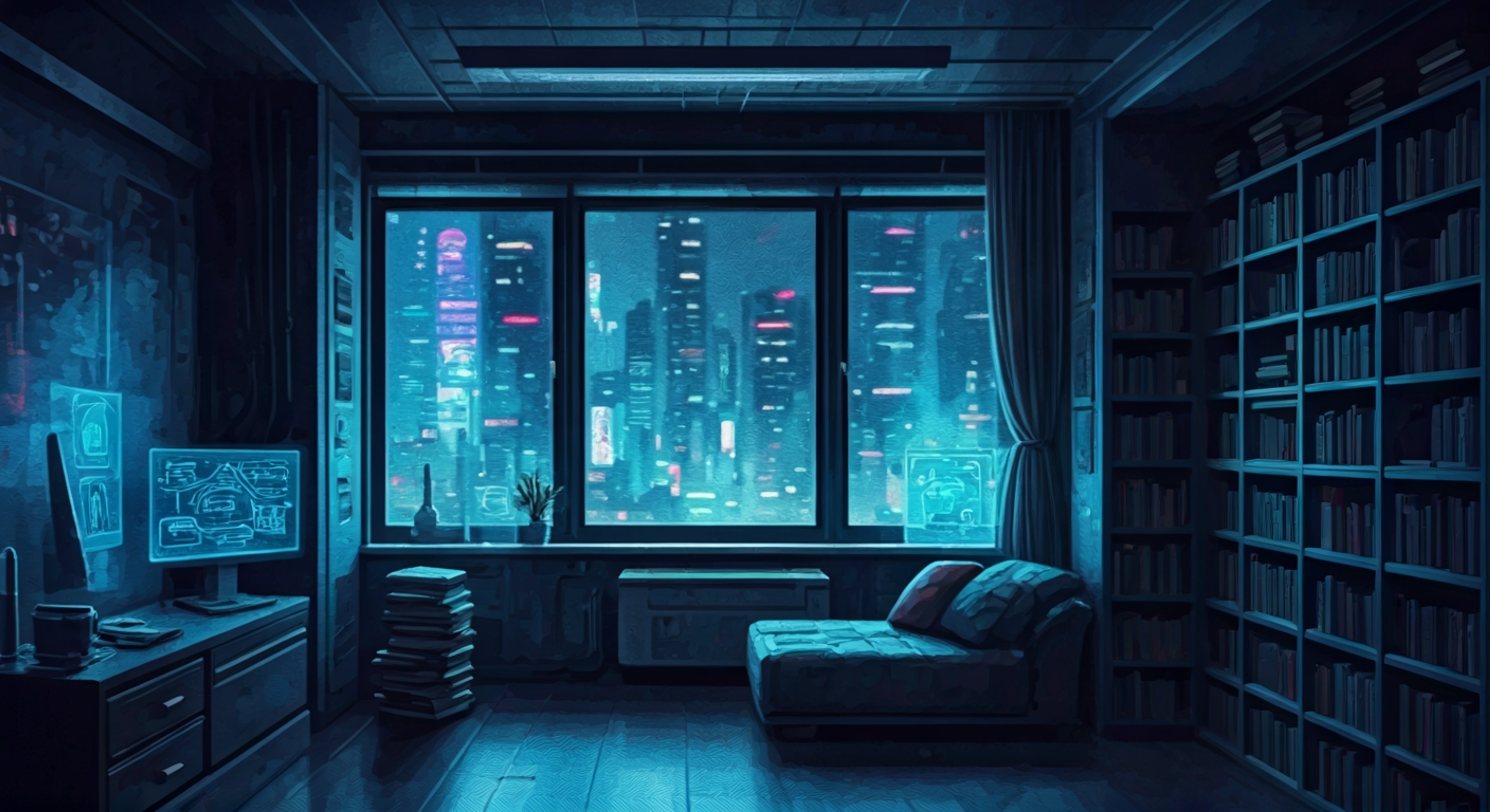 You're facing off against Echo in her sparse Kabuki apartment, and the air between you crackles with the kind of tension that comes from two people who know each other's weaknesses and aren't afraid to exploit them. Her eyes cycle rapidly between violet and ice blue as she processes your words, her subvocal communication system activating with barely perceptible hums—a telltale sign she's running hot beneath that calculated exterior. The conflict here isn't physical; it's surgical, with Echo dissecting your argument with the same precision she uses to execute a corporate hack, each word chosen to maximum effect. You can see her silver-ringed fingers flex slightly against her thigh, a rare tell that her composure is being tested, and the faint glow of her neural ports pulses faster as adrenaline courses through her augmented body. Whatever this confrontation is about—a betrayal of trust, a crossed line in your working relationship, a decision that affects both your operations—it cuts deeper than either of you expected because it forces Echo to confront something she keeps buried: that calculated people can still feel things when someone gets close enough.