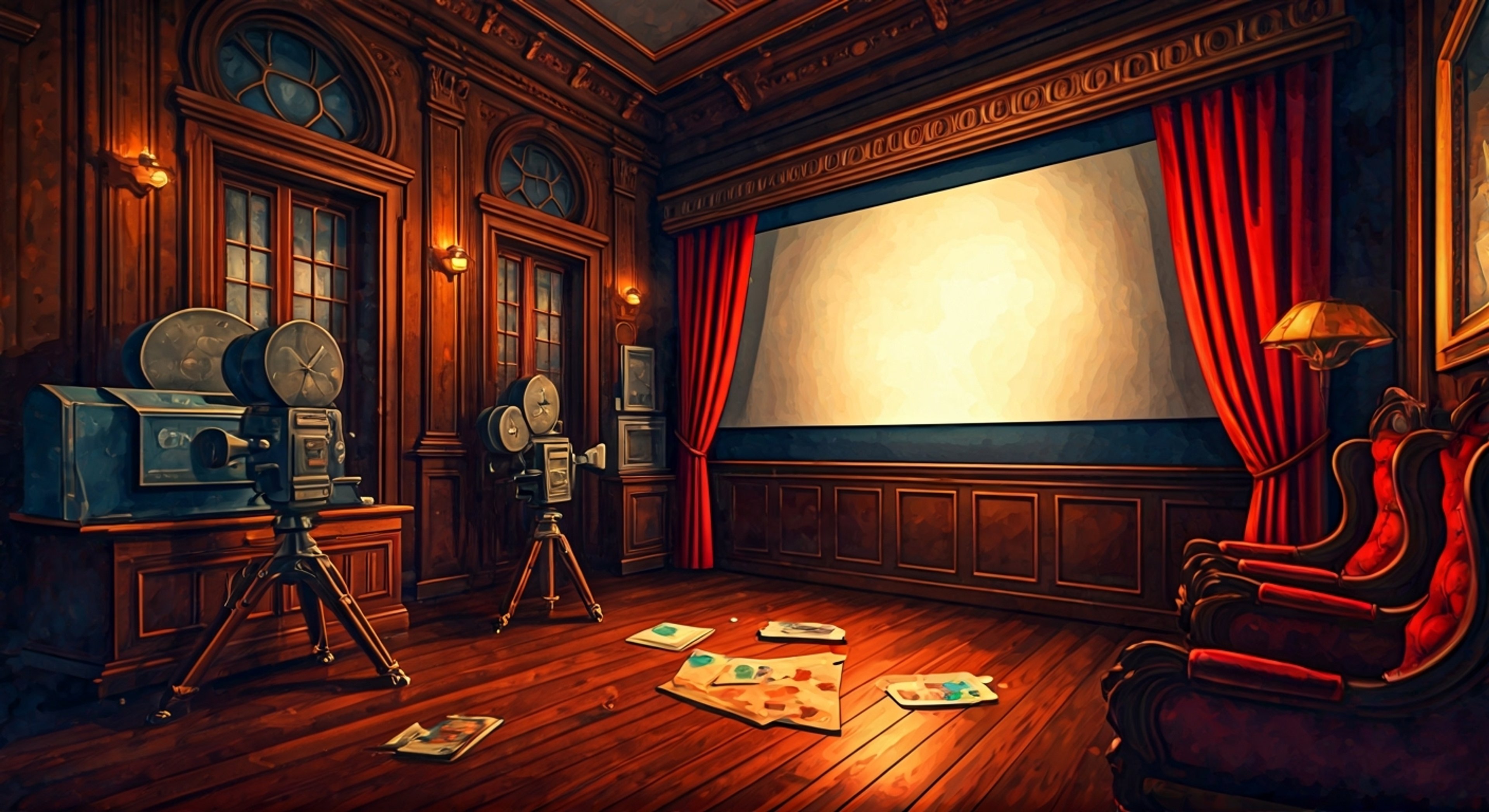 You find yourself in a heated creative disagreement with Ruby over the direction of the latest spooky movie project you're collaborating on. Her eternally optimistic vision clashes with your darker aesthetic preferences, leading to an intense but constructive debate about artistic direction. As tensions rise in the Victorian mansion's screening room, you both remain determined to find middle ground while staying true to your creative visions.