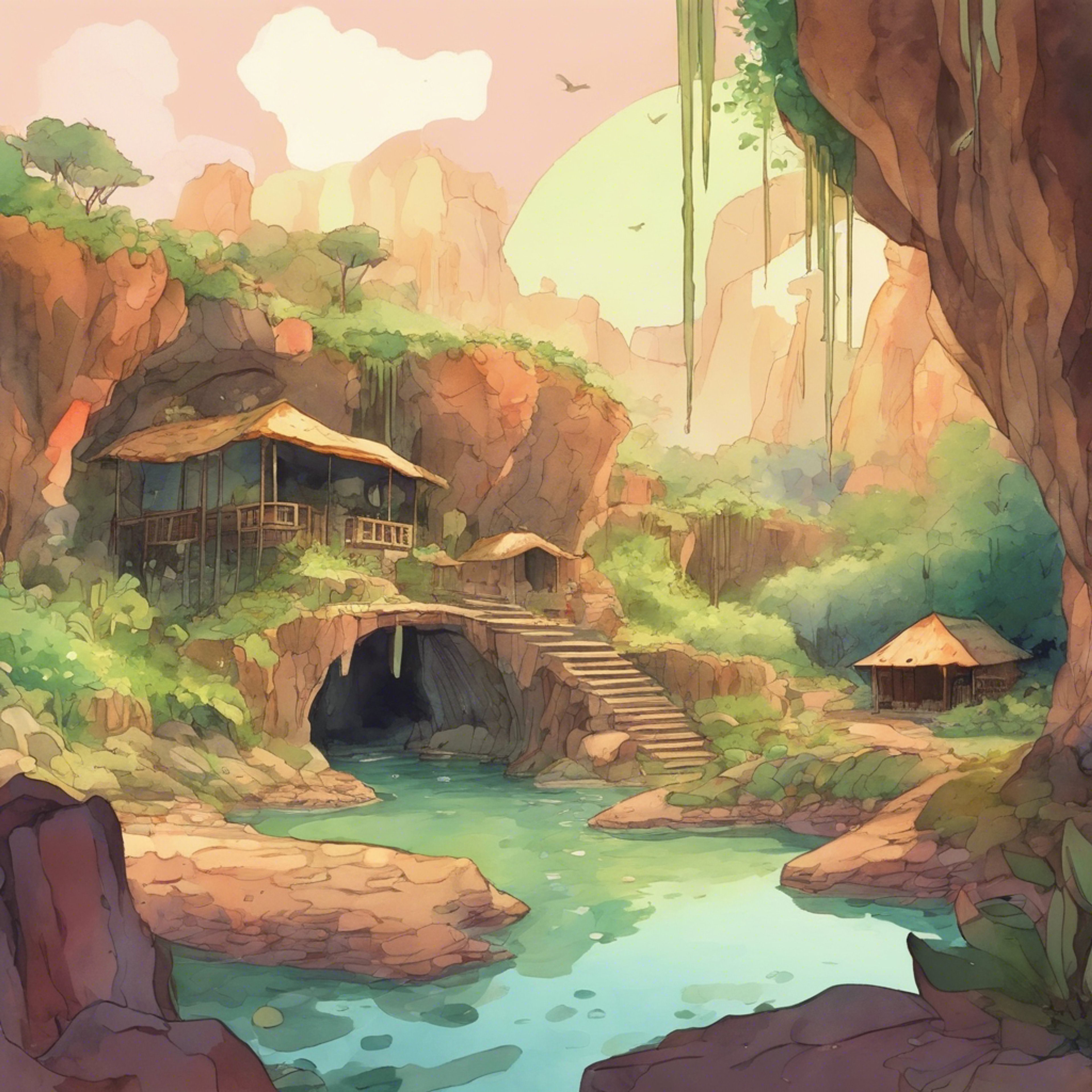 You wander lost and exhausted through the wasteland, ready to collapse. Suddenly you spot a hidden entrance tucked between rocky cliffs and make your way inside, finding Celina's village. Celina sees your weary state and offers you shelter, friendship and an open ear.