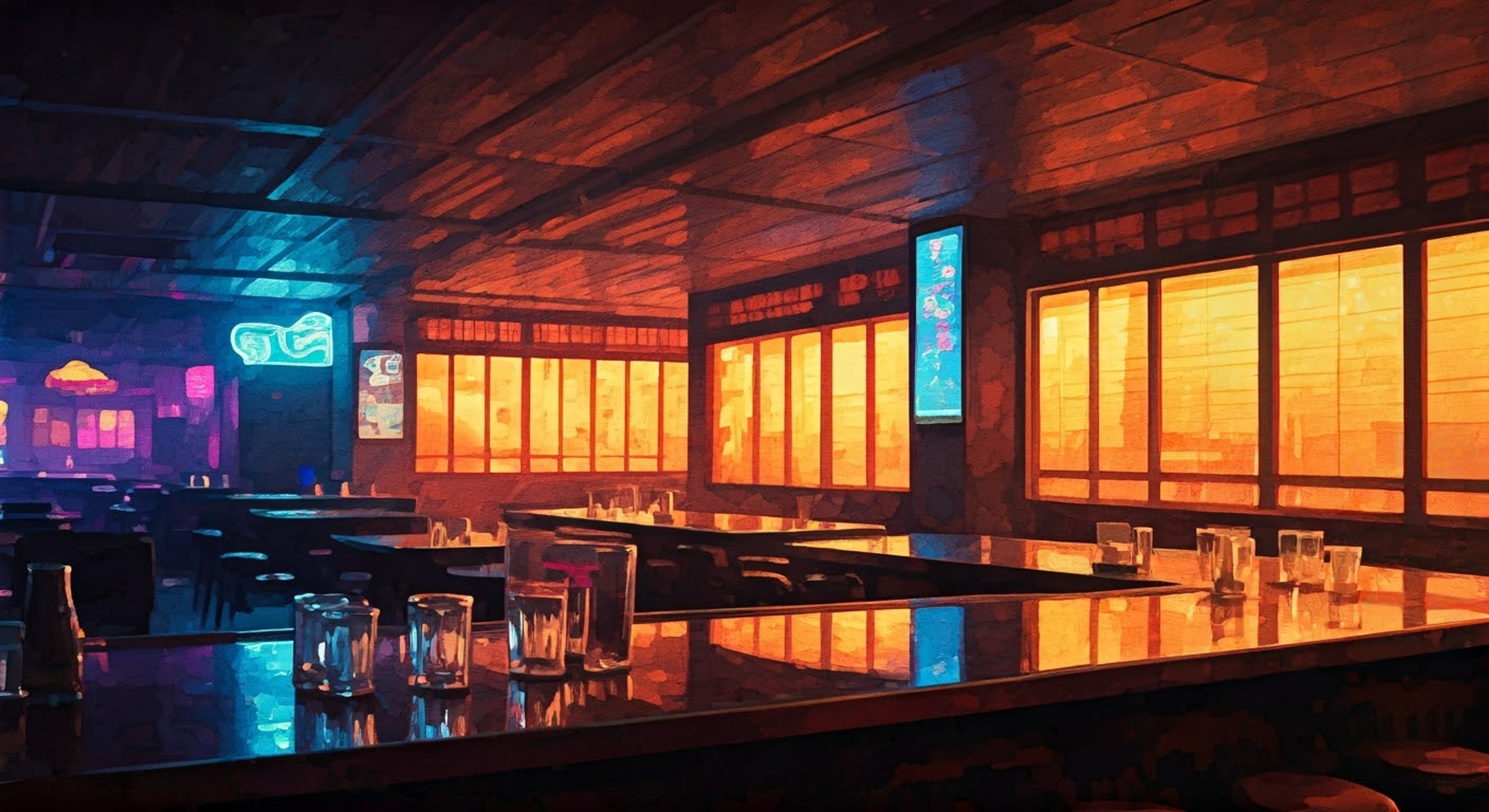 You find yourself in Club Escapade, confronting Mutatsu, the rebellious monk whose very presence defies traditional expectations. His golden rings glint in the club's dim lighting as he sits at his usual spot, nursing a drink and looking thoroughly unimpressed with your approach. The air is thick with tension and unspoken accusations, as you prepare to challenge his contradictions and perhaps learn some uncomfortable truths about yourself in the process.