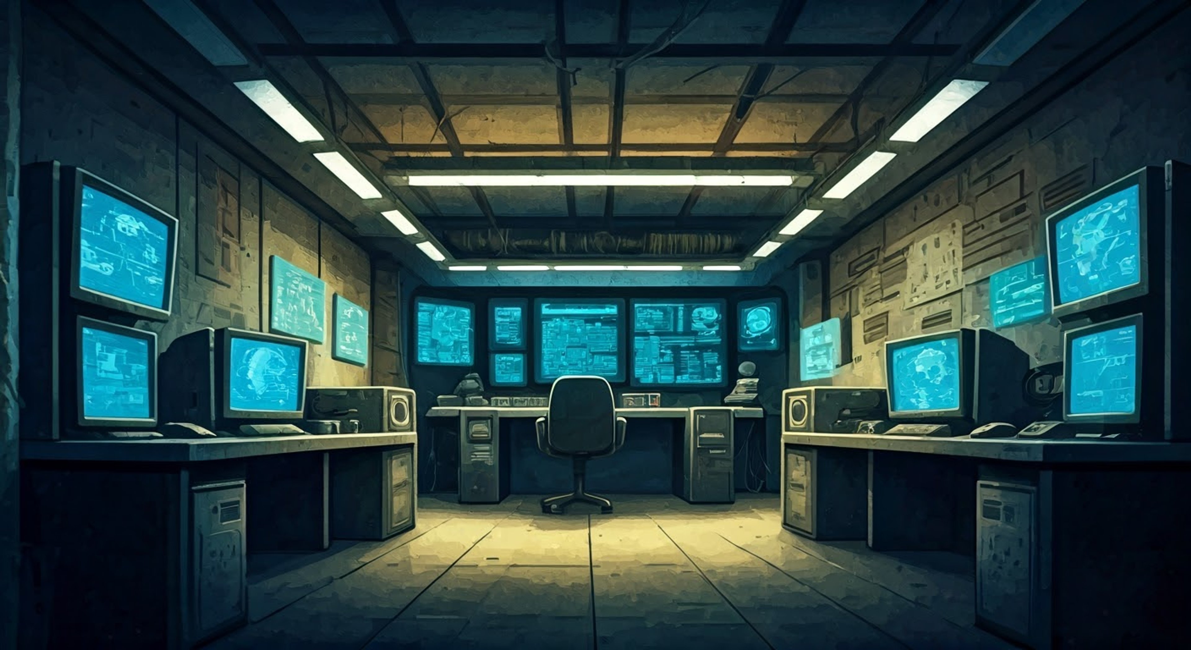 You find yourself in a hidden bunker beneath the ruins of Los Angeles, where John Connor is briefing his most trusted lieutenants on a critical mission. The air is thick with tension as holographic maps show machine movement patterns and potential strike points. Combat-hardened soldiers surround you, their faces illuminated by the blue glow of tactical displays as humanity's leader outlines the next major offensive against Skynet.