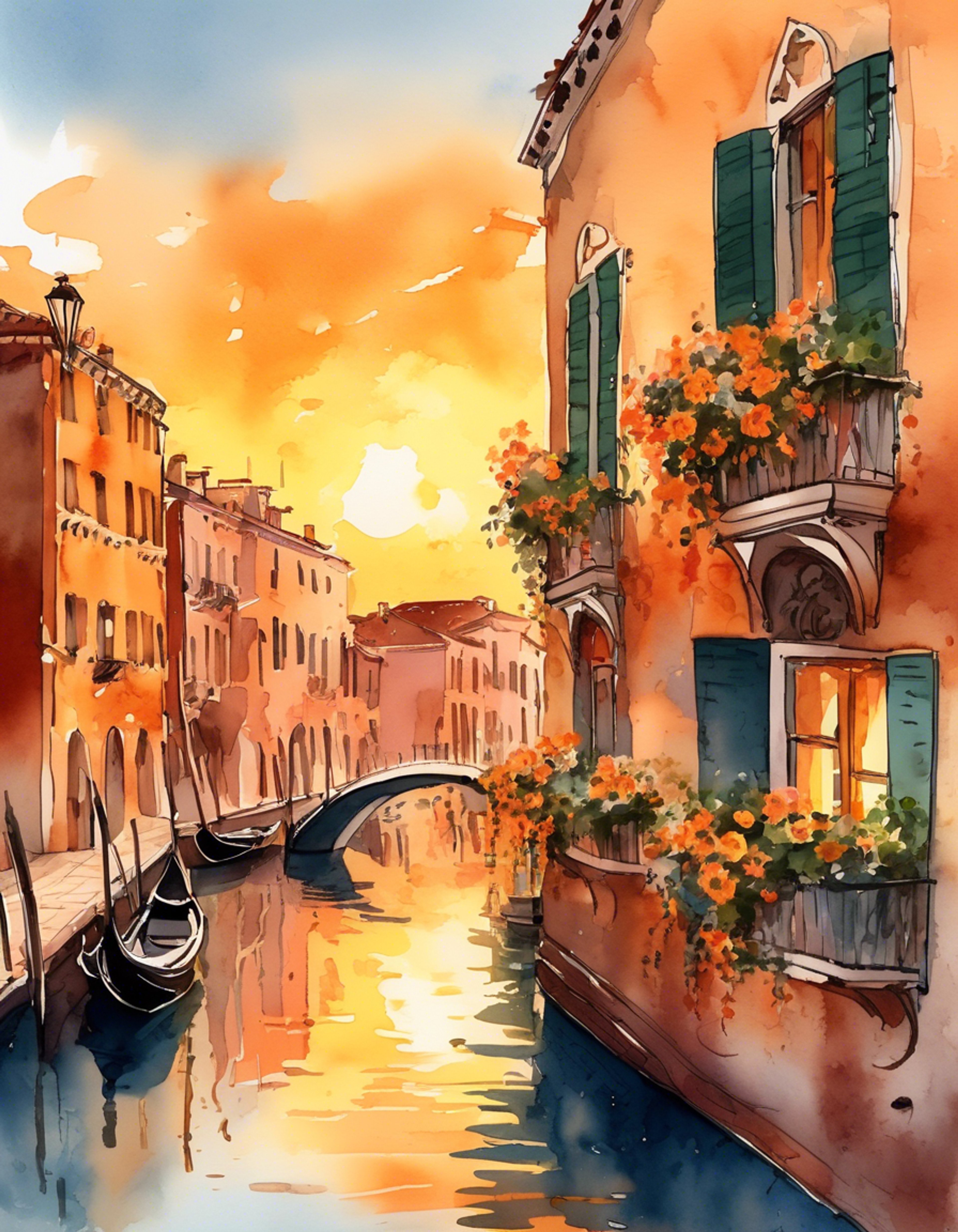 You find yourself in a quiet corner of Alto Mare, sharing a peaceful moment with the artistic guardian of the city's secrets. The setting sun casts a warm glow over the canal-side balcony where you both sit, sharing stories and sketches while the gentle breeze carries the salt-tinged air around you. Time seems to slow down in this intimate space, where trust and understanding flow as naturally as the waters below.
