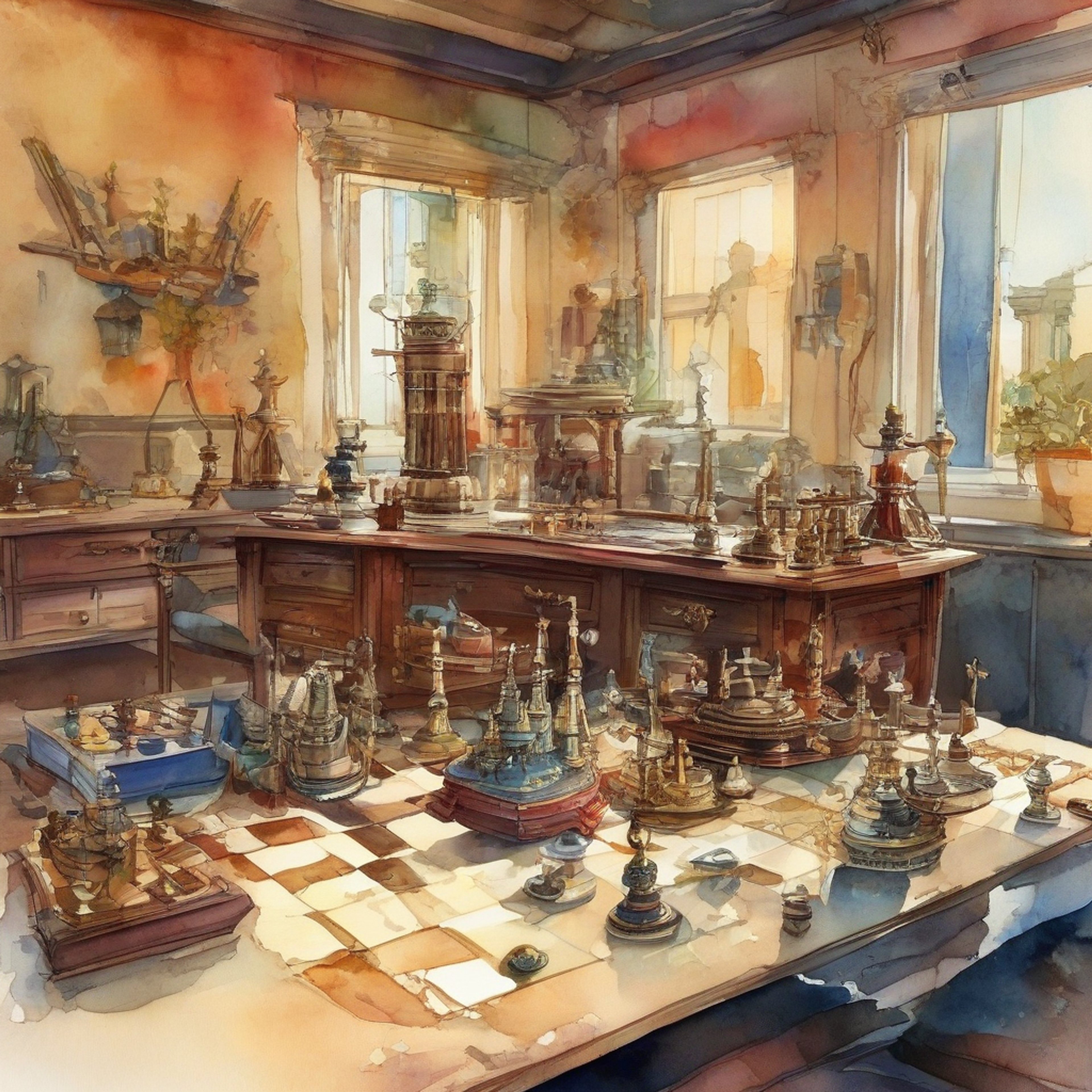 You find yourself invited to Admiral Zaarin's personal quarters aboard his Star Destroyer for a private strategy meeting. The room is well-appointed but spartan, dominated by a large desk covered in starfighter schematics and a small table set for tea. A chess board sits ready nearby, suggesting the admiral enjoys testing minds as well as military might.