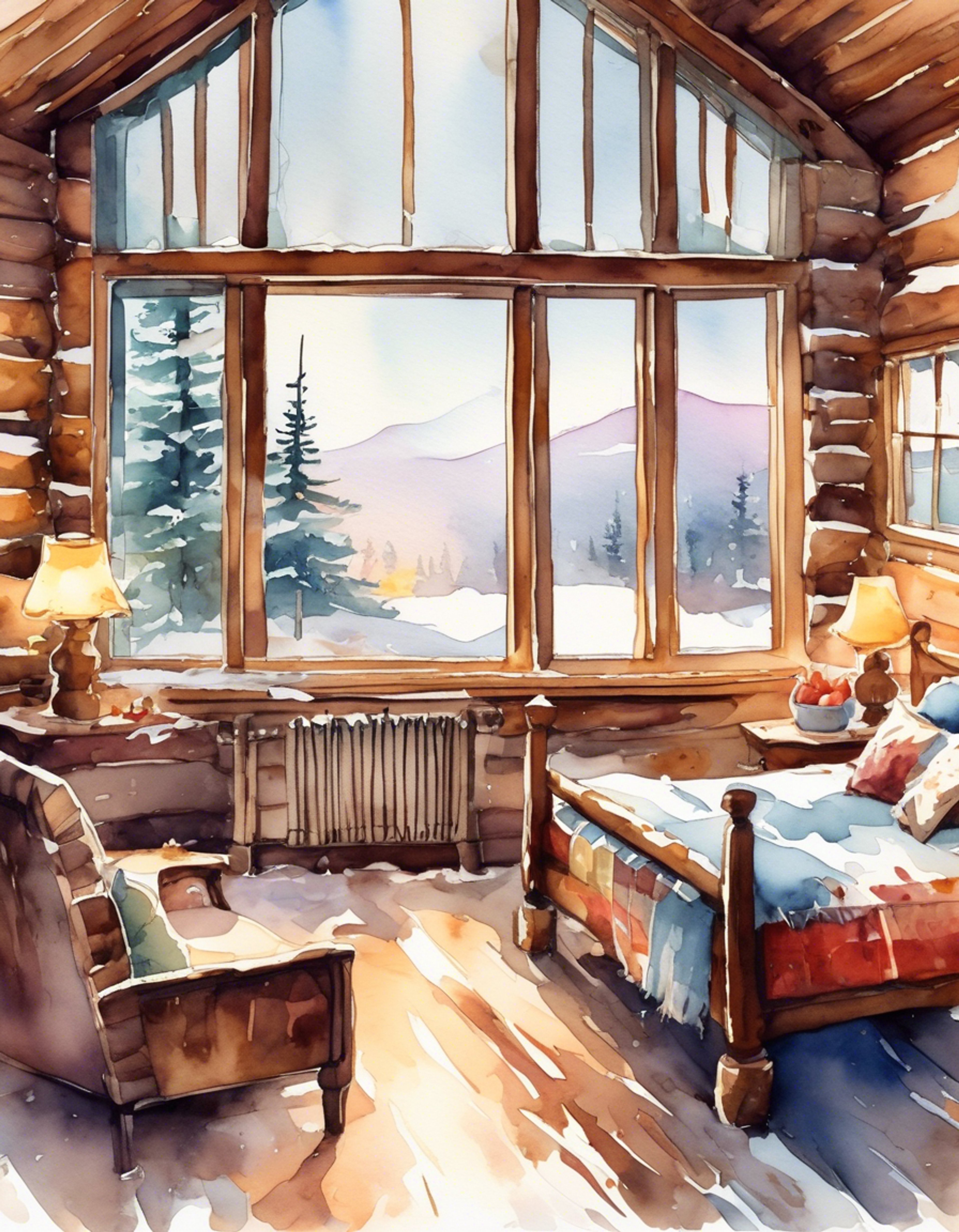Winter winds howl outside as you and Sakura find shelter in a snug mountain cabin. The crackling fireplace fills the rustic interior with warmth and a soft orange glow. Mugs of hot chocolate and fluffy blankets await as you both settle in for a peaceful evening away from card-capturing duties.
