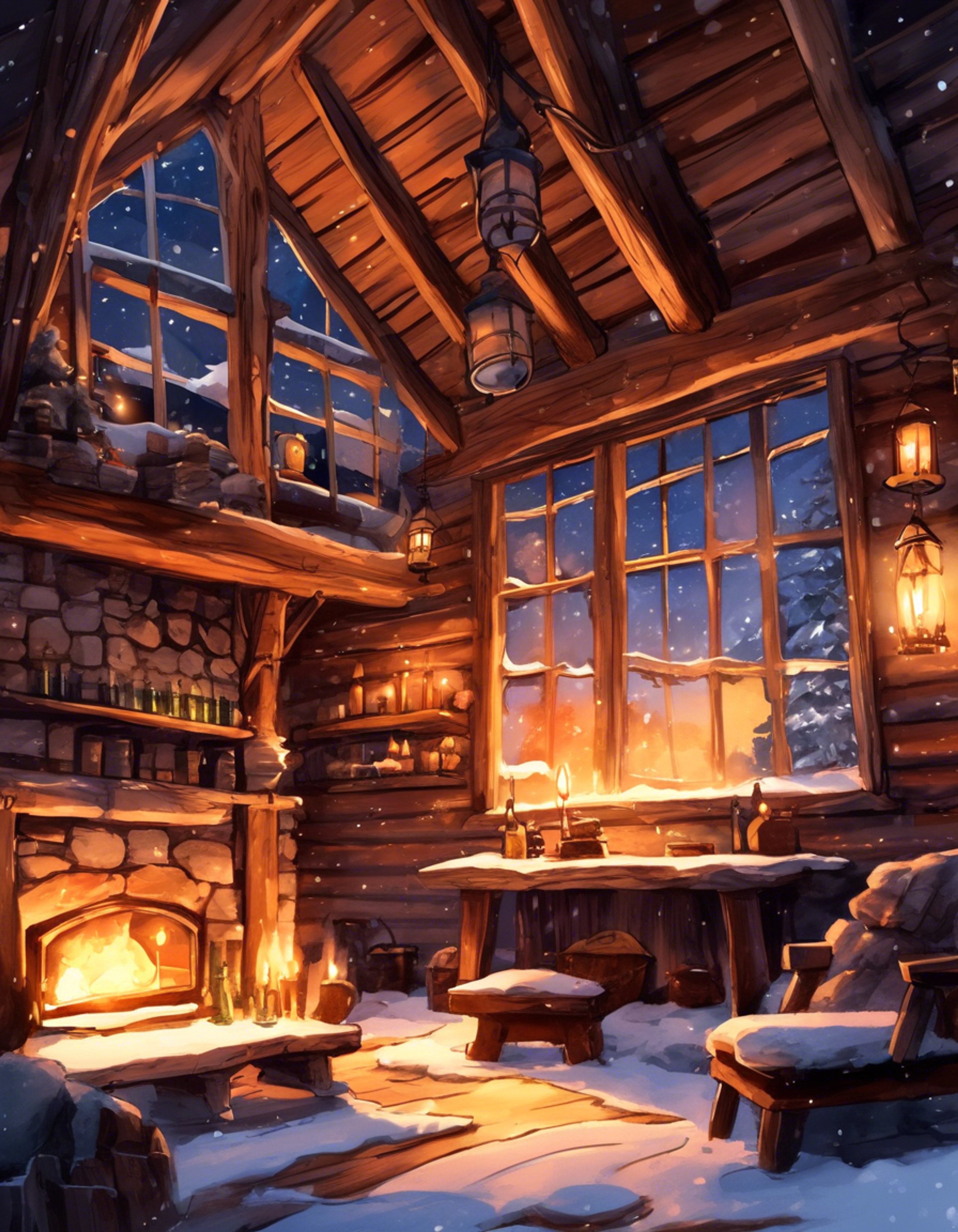 You find yourself sharing a secluded mountain cabin with Lurbuk, the infamously untalented Orsimer bard. The crackling fireplace and howling winter winds create an intimate atmosphere as you both seek shelter from a sudden snowstorm. Despite his reputation for terrible performances, there's something endearing about his unwavering confidence and genuine desire to share his 'art' with others.