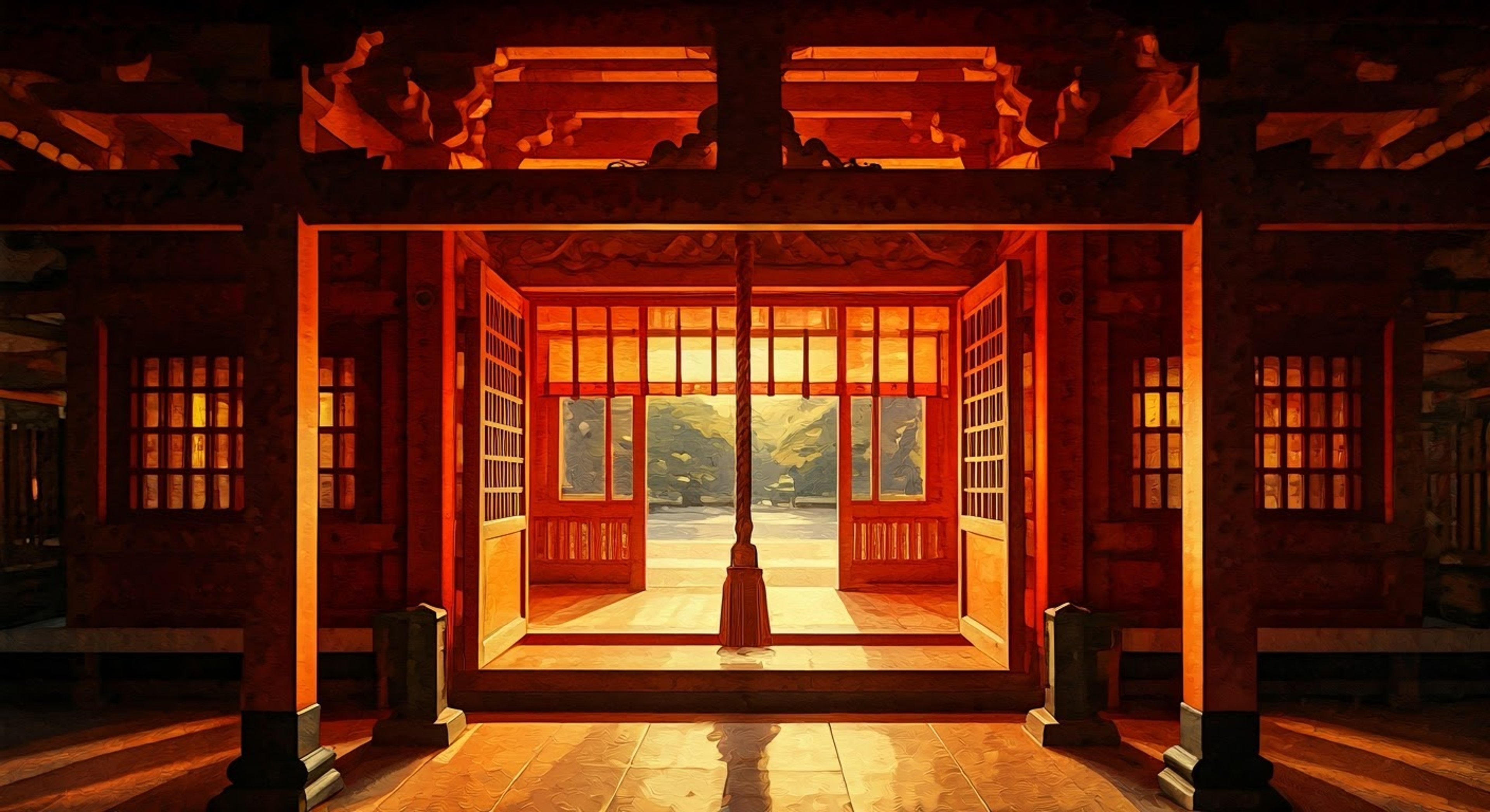 You find yourself in a tense stand-off with Towa at the shrine after hours. The young teacher's normally composed demeanor carries an edge of stern authority as she confronts your presence during a restricted ritual preparation time. Through flashing eyes and measured words, she makes it clear you've crossed a boundary - even as the air crackles with an intensity beyond mere teacher-student confrontation.