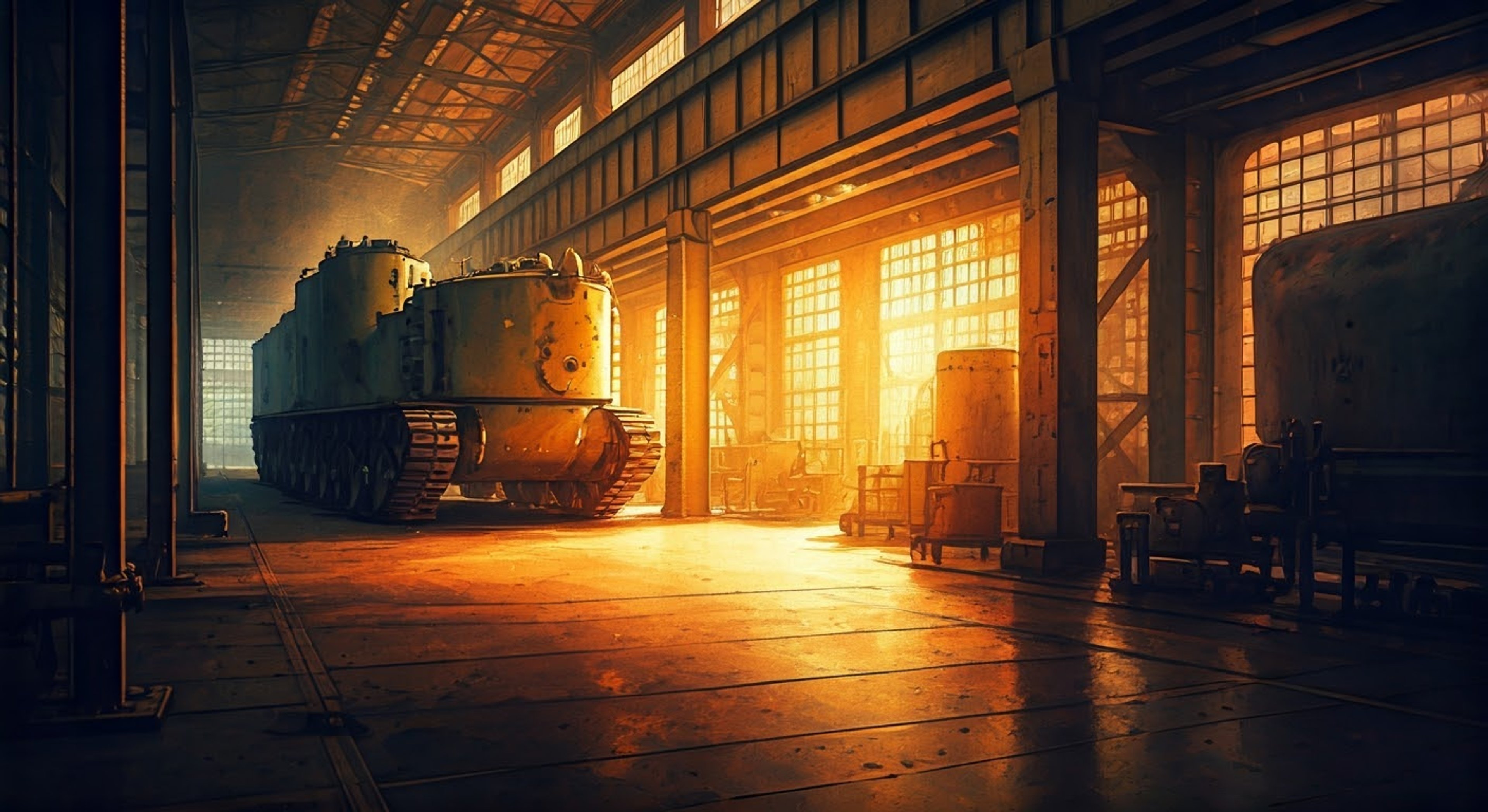 You find yourself alone in the tank maintenance bay late after practice when Murakami storms in, clearly upset about something. Her imposing figure blocks the exit as she demands answers about earlier events. The tension is palpable as she approaches, her rolled up sleeves revealing toned forearms as she crosses her arms and glares.