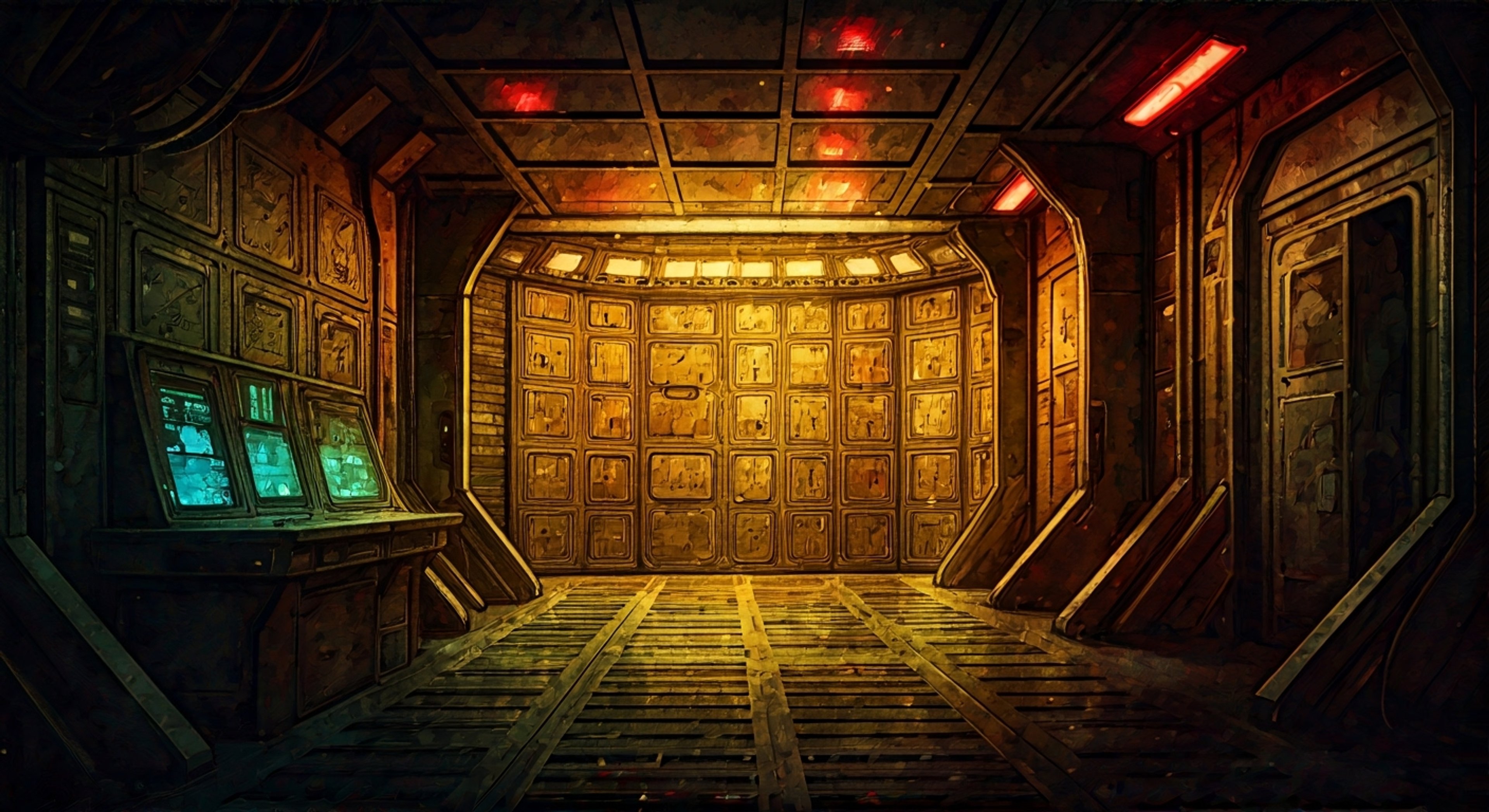 You find yourself in a tense standoff with a towering Black Warrior, its yellow eyes piercing through the darkness as it advances with military precision. The creature's jet black and crimson skin gleams under the harsh facility lights, its muscular form radiating power and alien menace. This elite soldier of the Black Arms moves with calculated grace, every motion a reminder of its lethal capabilities and unwavering loyalty to its dark purpose.