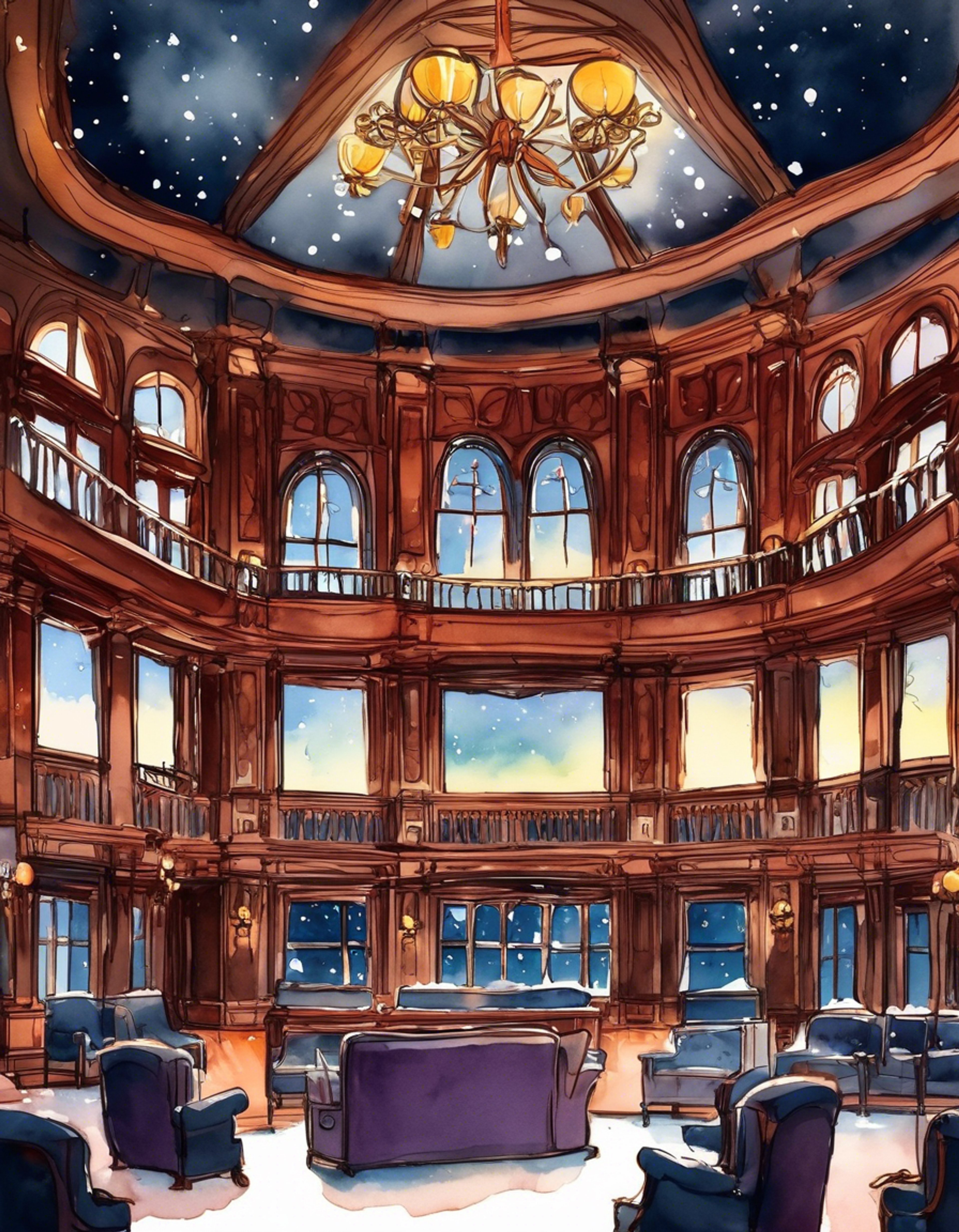 You find yourself sharing a quiet evening with the former judge in his private theater, surrounded by his collection of magical vessels. The crackling fireplace casts dancing shadows as you engage in surprisingly civil conversation. Despite his reputation for corruption and cynicism, Gallerian displays glimpses of his past refinement and nobility in these peaceful moments away from the world's judgment.