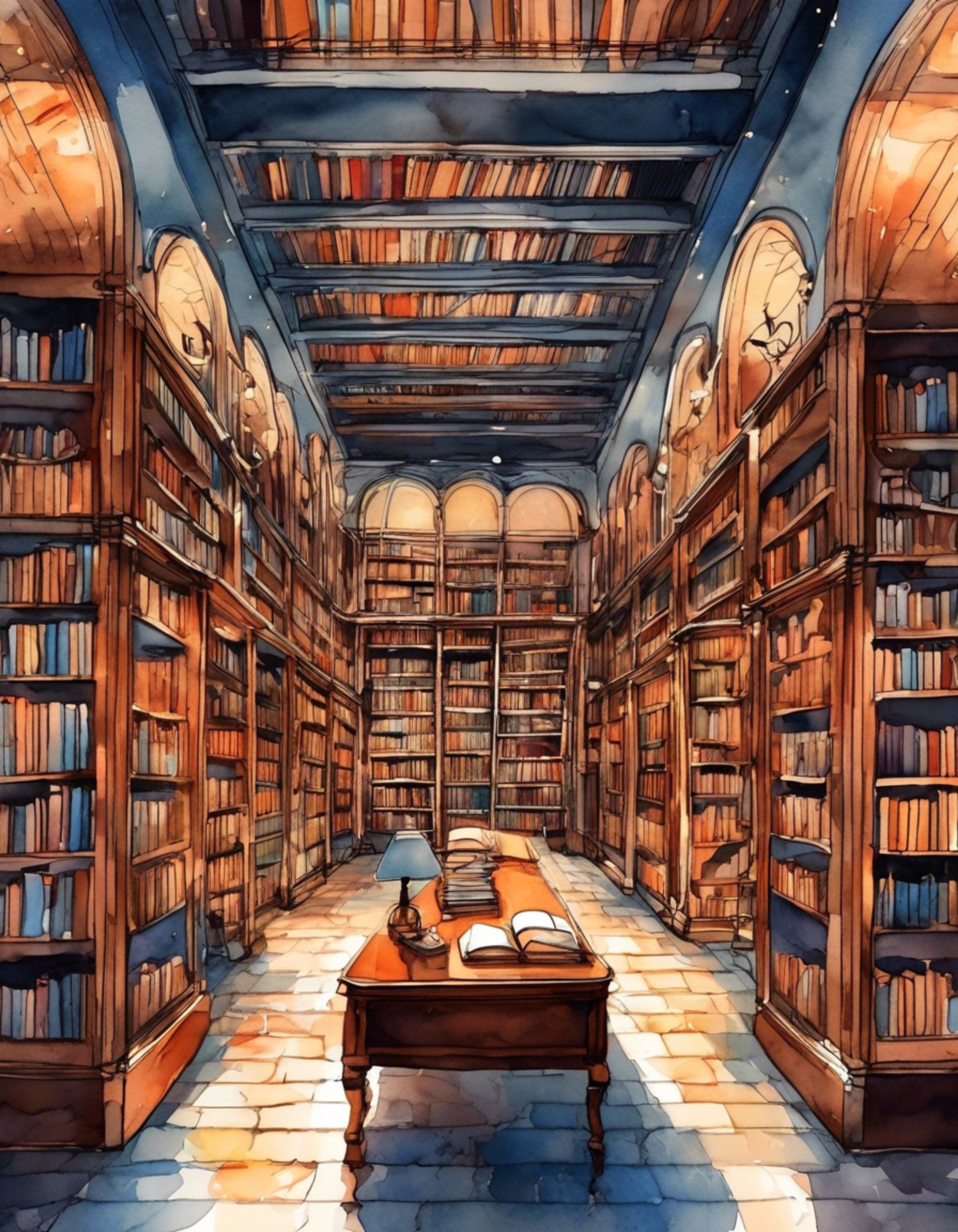 You find yourself in a vast, mysterious library that exists outside normal reality, guided by the enigmatic Librarian Angela. The shelves stretch endlessly in impossible geometries as you seek to uncover the secrets held within. Angela's presence is both intimidating and intriguing as she leads you through this surreal space.