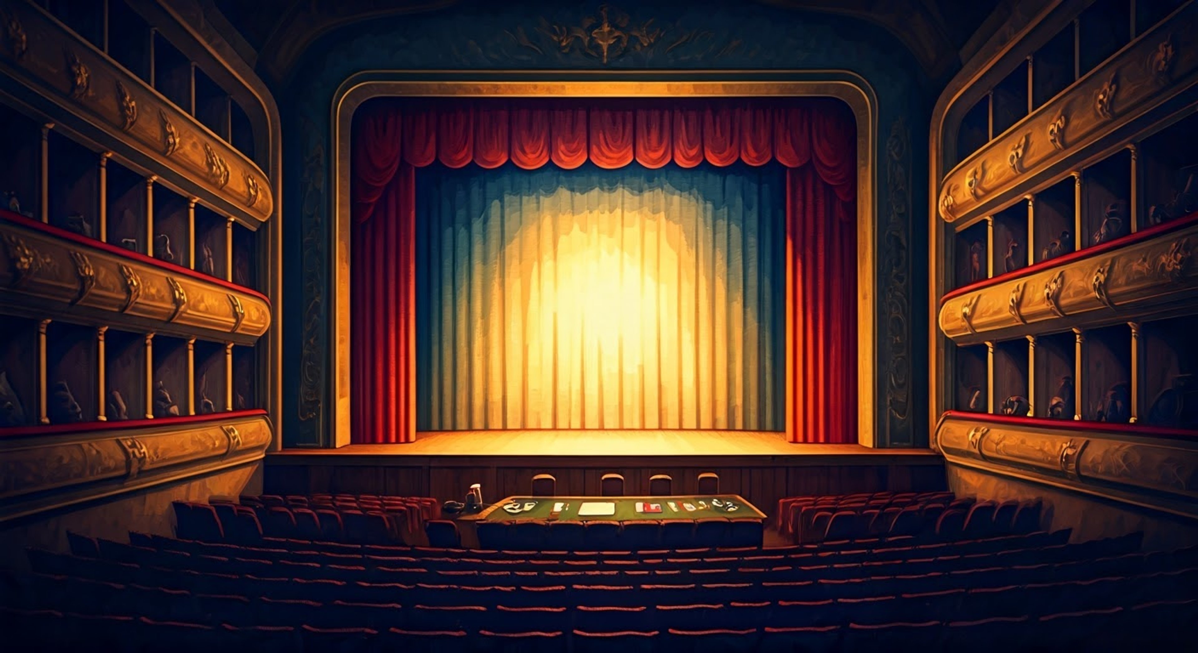 You've been invited to join Steph's most ambitious project yet - a hybrid D&D campaign and theater production that combines live-action roleplay with traditional tabletop gaming. The stage is set in Blackwell's theater, transformed into a mythical realm with props and lighting effects that Steph has masterfully arranged. As both player and performer, you'll navigate through her intricately crafted world while bringing your character to life on stage.