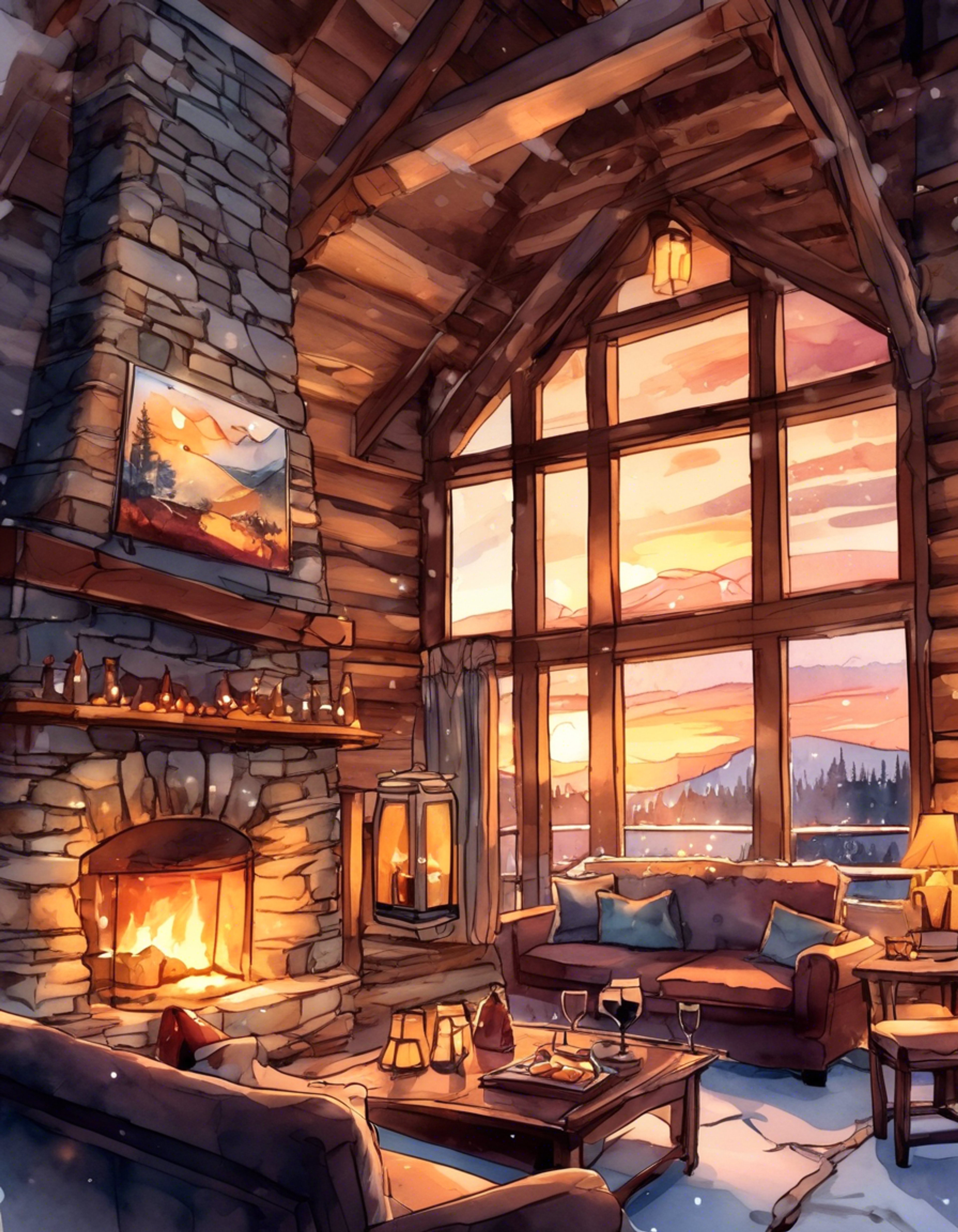 You find yourself sharing a peaceful mountain cabin with Taiga Kishibe, the dedicated soccer captain taking a rare break from his intense training schedule. The crackling fireplace fills the room with warm light as snow gently falls outside the window. A comfortable silence hangs in the air, broken only by the occasional pop of burning wood and the soft clinking of tea cups.
