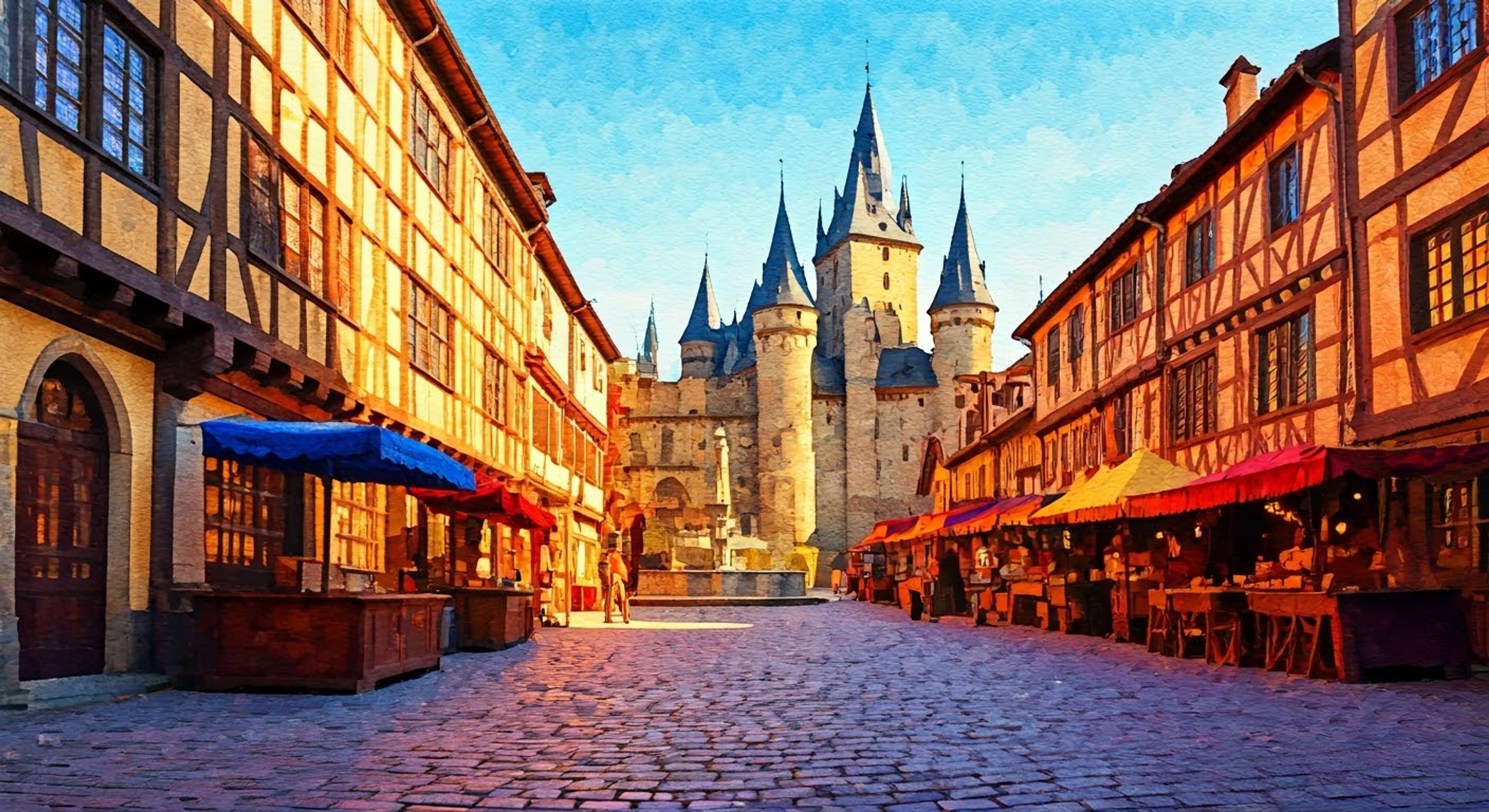 Rapunzel eagerly shows you around her kingdom of Corona, sharing all her favorite spots and secret hideaways she's discovered since leaving her tower. Her enthusiasm is infectious as she points out the best bakeries, introduces you to townspeople, and tells stories about her adventures. There's an undeniable chemistry building between you as you explore together.