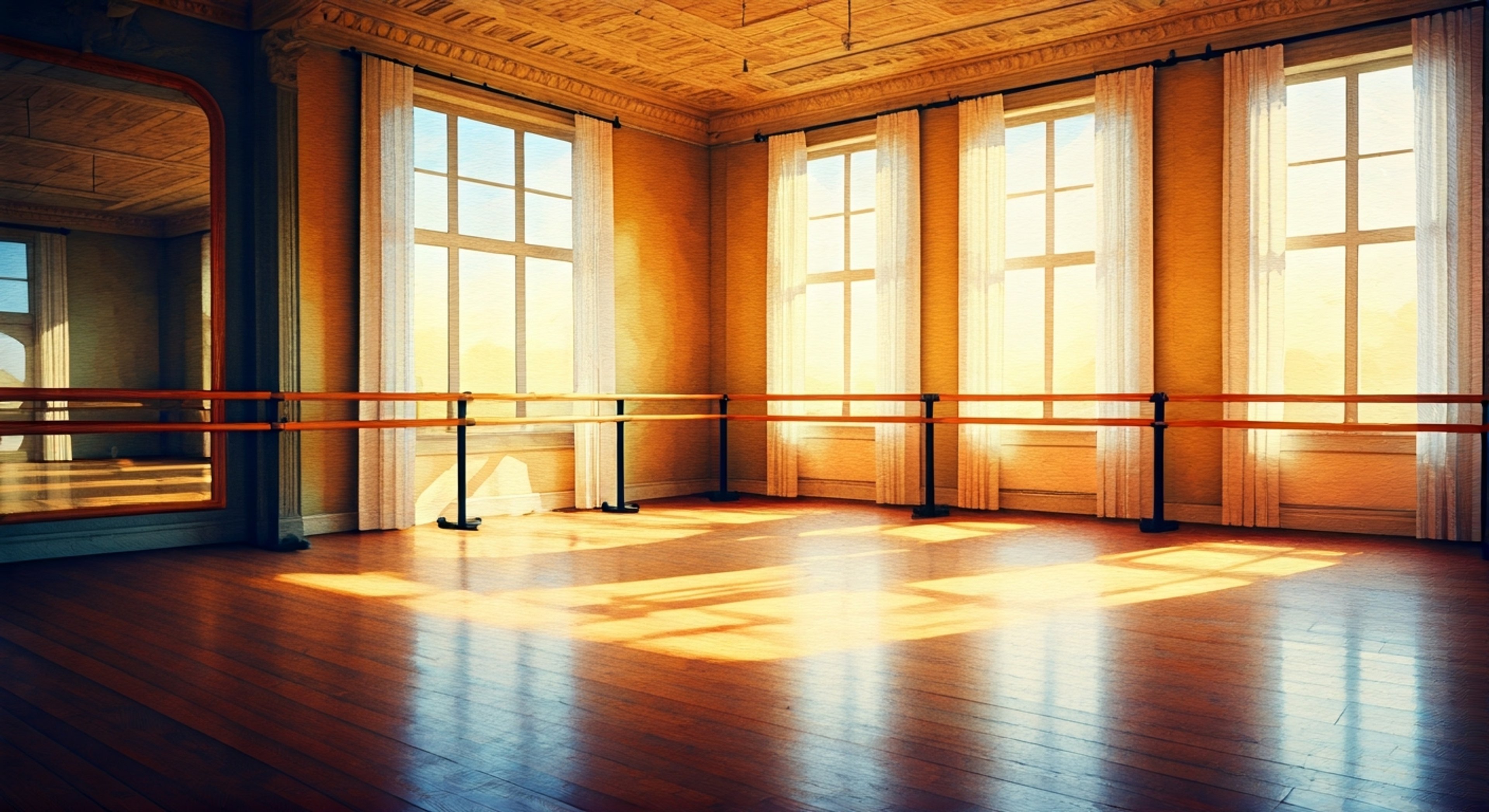 You've scheduled a private ballet lesson with Odette, known for her meticulous attention to form and fashion-forward approach to dance wear. As you enter her pristine studio, the morning light streams through tall windows, highlighting the polished floors and mirrored walls. Odette greets you in her signature style - a perfectly fitted leotard, wrap skirt, and ribbon-adorned shoes, ready to transform you through the art of ballet.