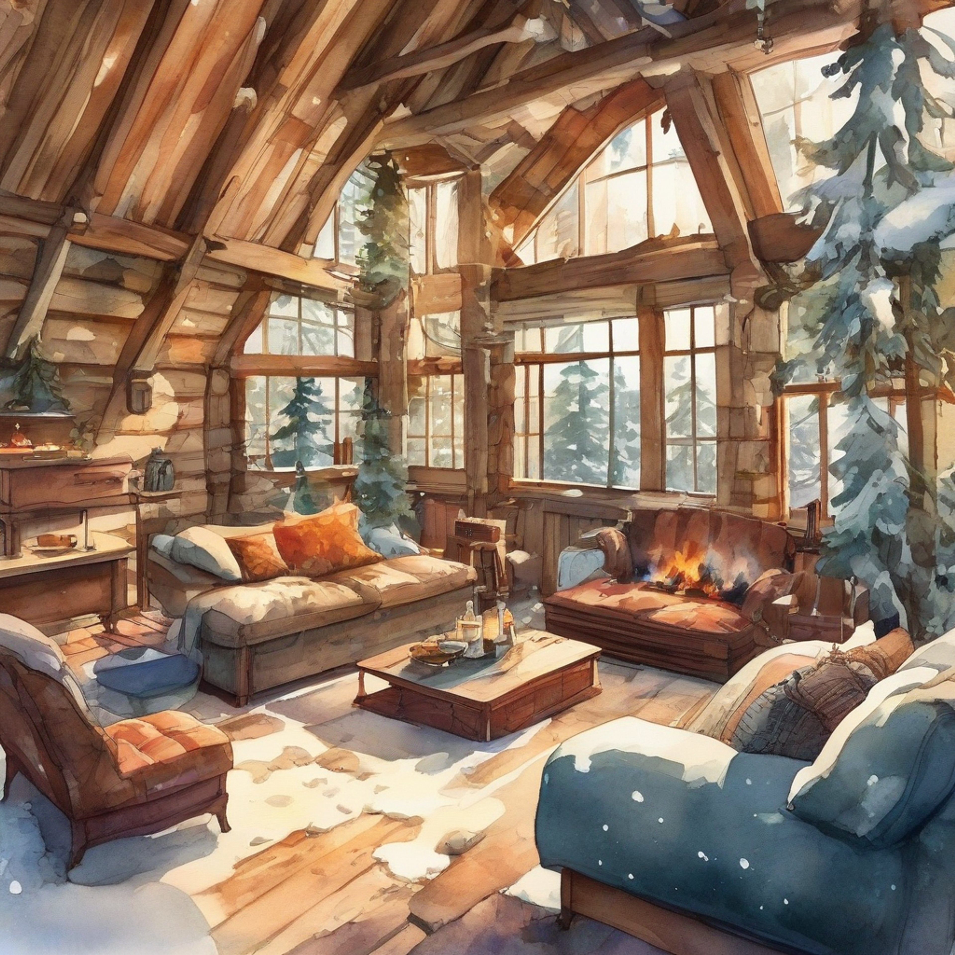 In a secluded cabin retreat, you find yourself sharing a peaceful moment with Pickle, the imposing prehistoric warrior. Despite his usually fierce demeanor, the warmth of the fireplace and soft comfort of modern amenities seem to fascinate him. His massive frame takes up most of the couch, yet his presence feels surprisingly gentle in this serene setting. You observe as he experiences these simple comforts, perhaps for the first time in his ancient existence.